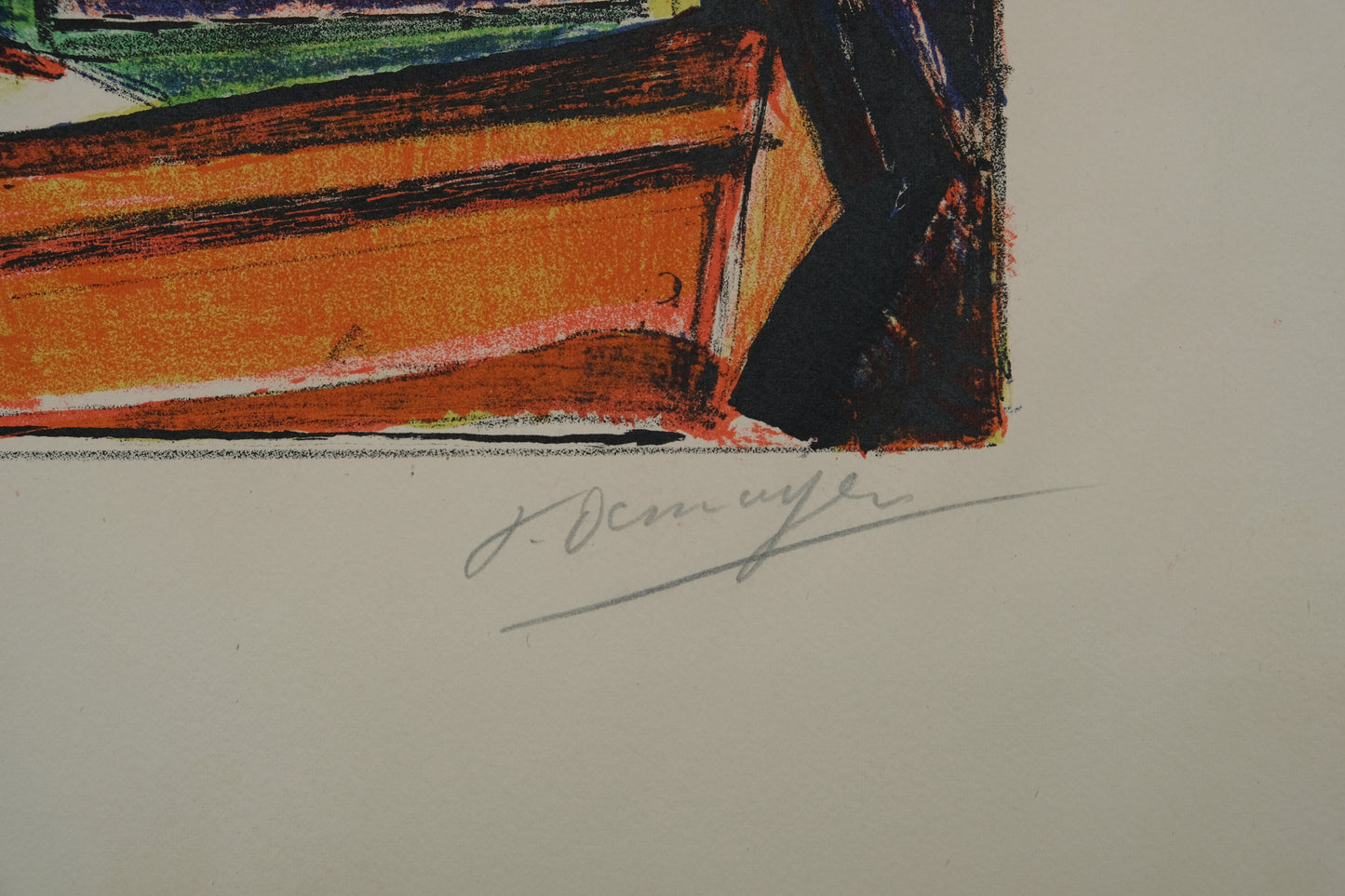 François DESNOYER : Le port de Sète - Lithographie originale signée
