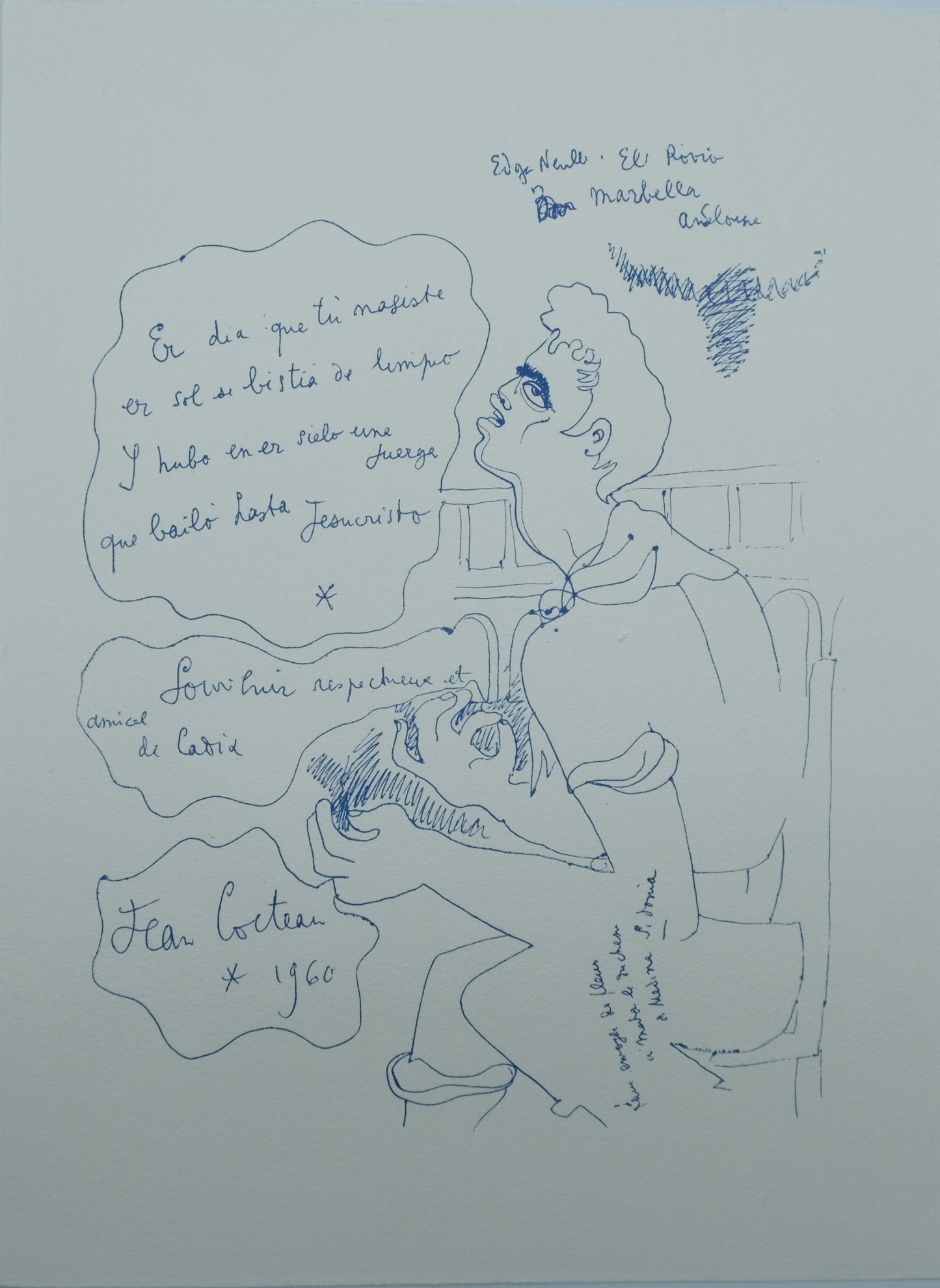 Jean COCTEAU : Gitans et corridas - Lithographie signée