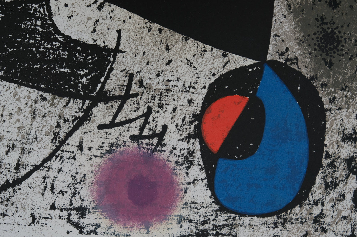Joan MIRO : L'oeil jaune et rouge - Lithographie originale