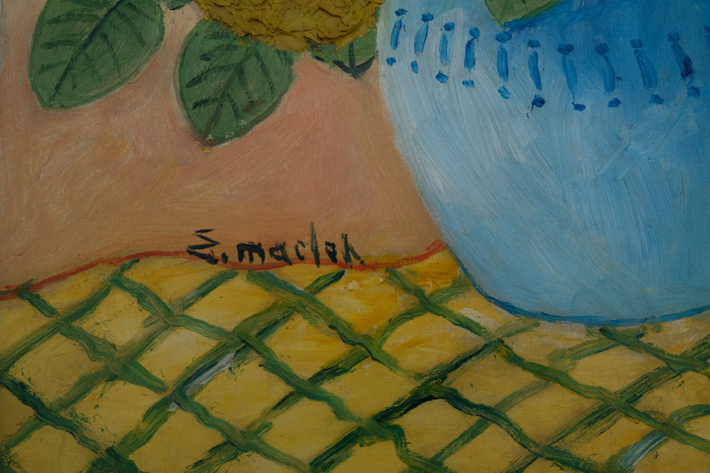 Elisée MACLET : Bouquet de fleurs - Huile sur toile signée