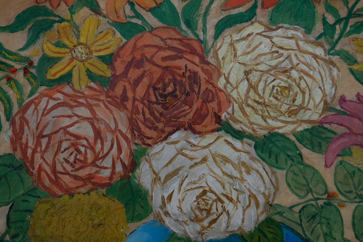 Elisée MACLET : Bouquet de fleurs - Huile sur toile signée