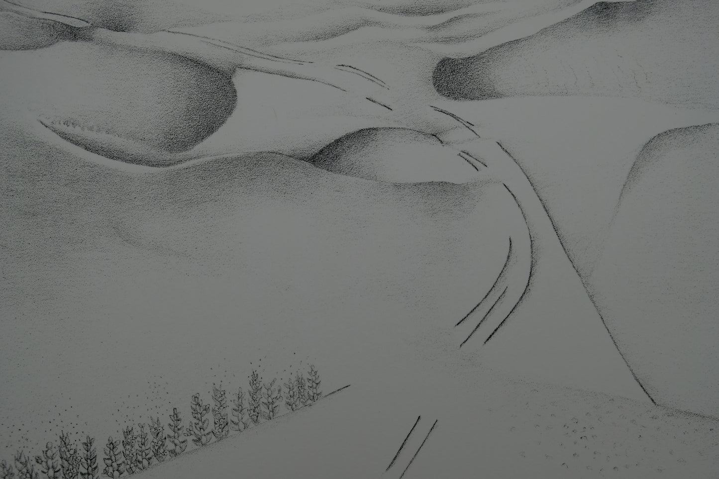 Gochka CHAREWICZ : La vallée perdue - Lithographie originale signée