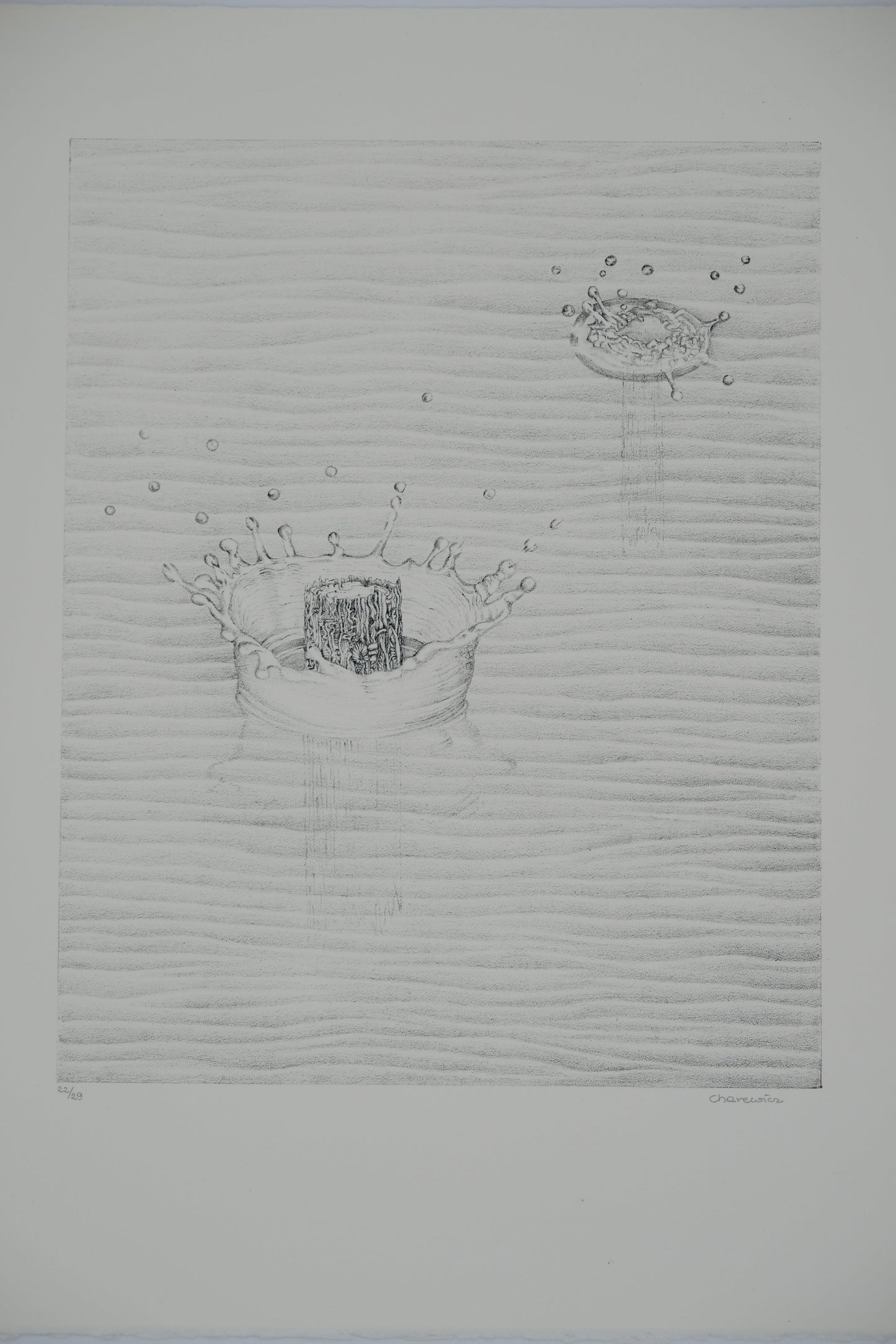 Gochka CHAREWICZ : Les ricochets - Lithographie originale signée