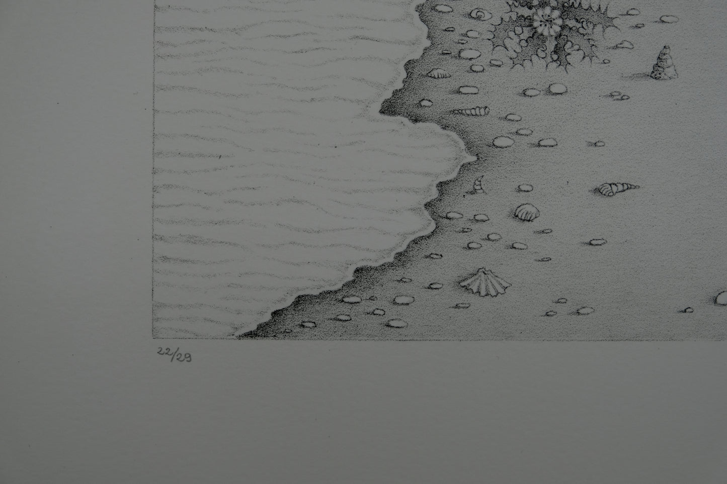 Gochka CHAREWICZ : La plage - Lithographie originale signée