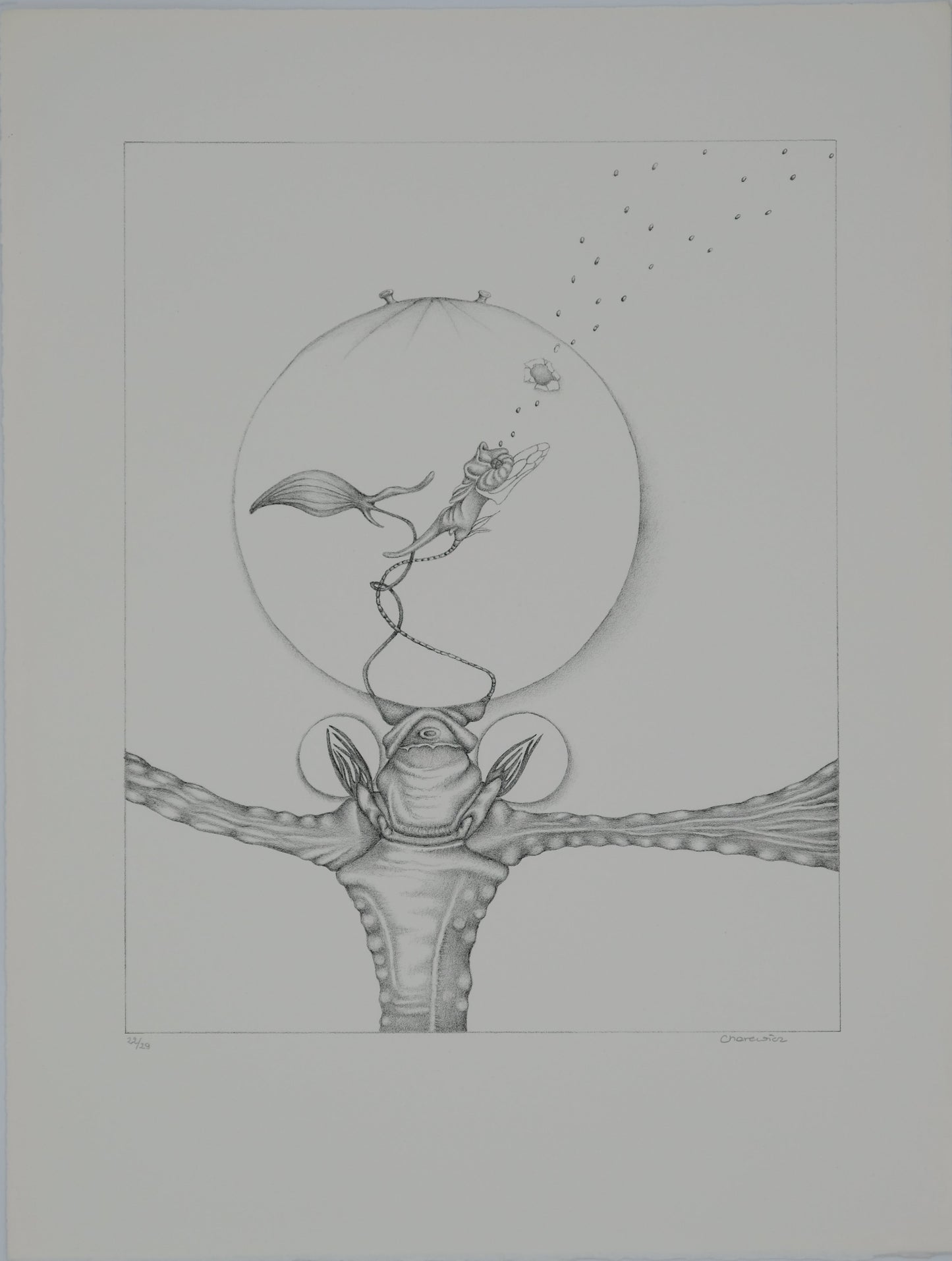 Gochka CHAREWICZ : La bulle - Lithographie originale signée