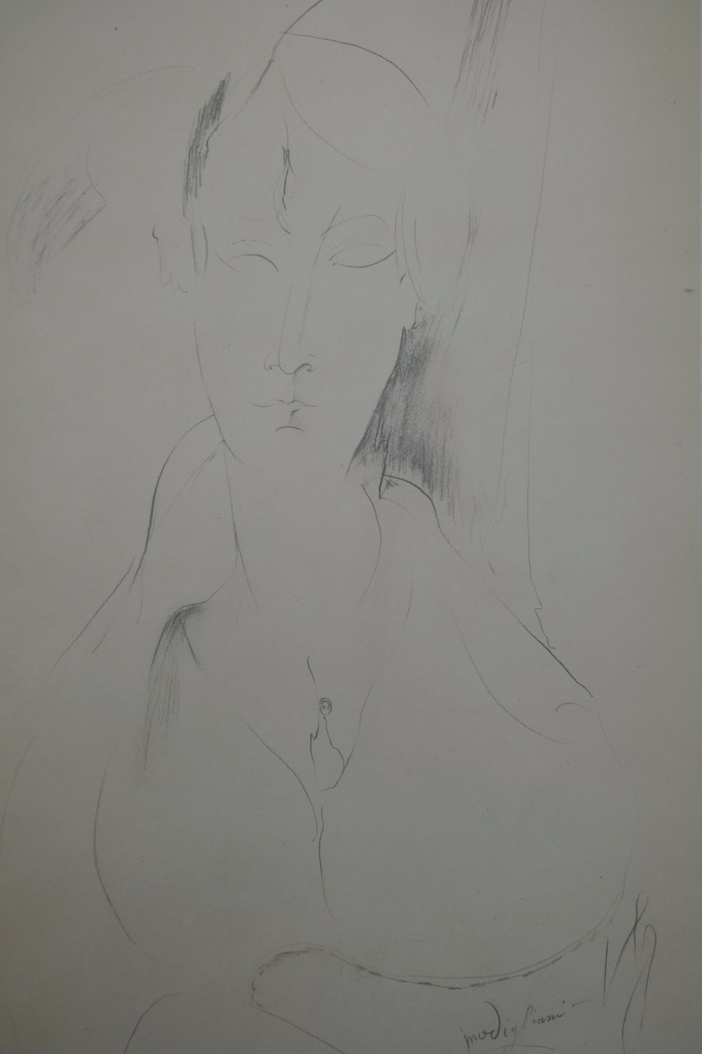 Amedeo MODIGLIANI : Femme au pendentif - Lithographie signée