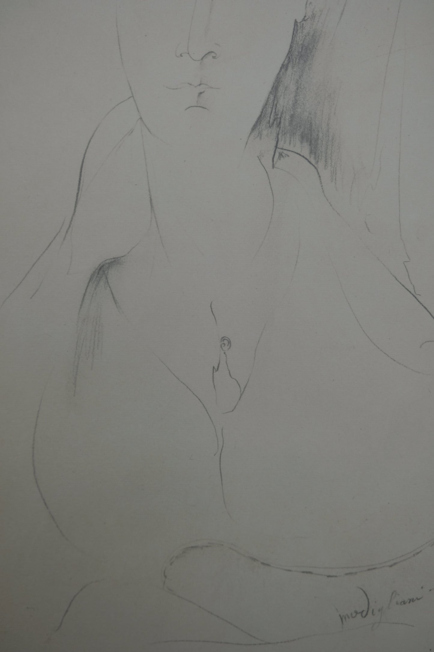 Amedeo MODIGLIANI : Femme au pendentif - Lithographie signée