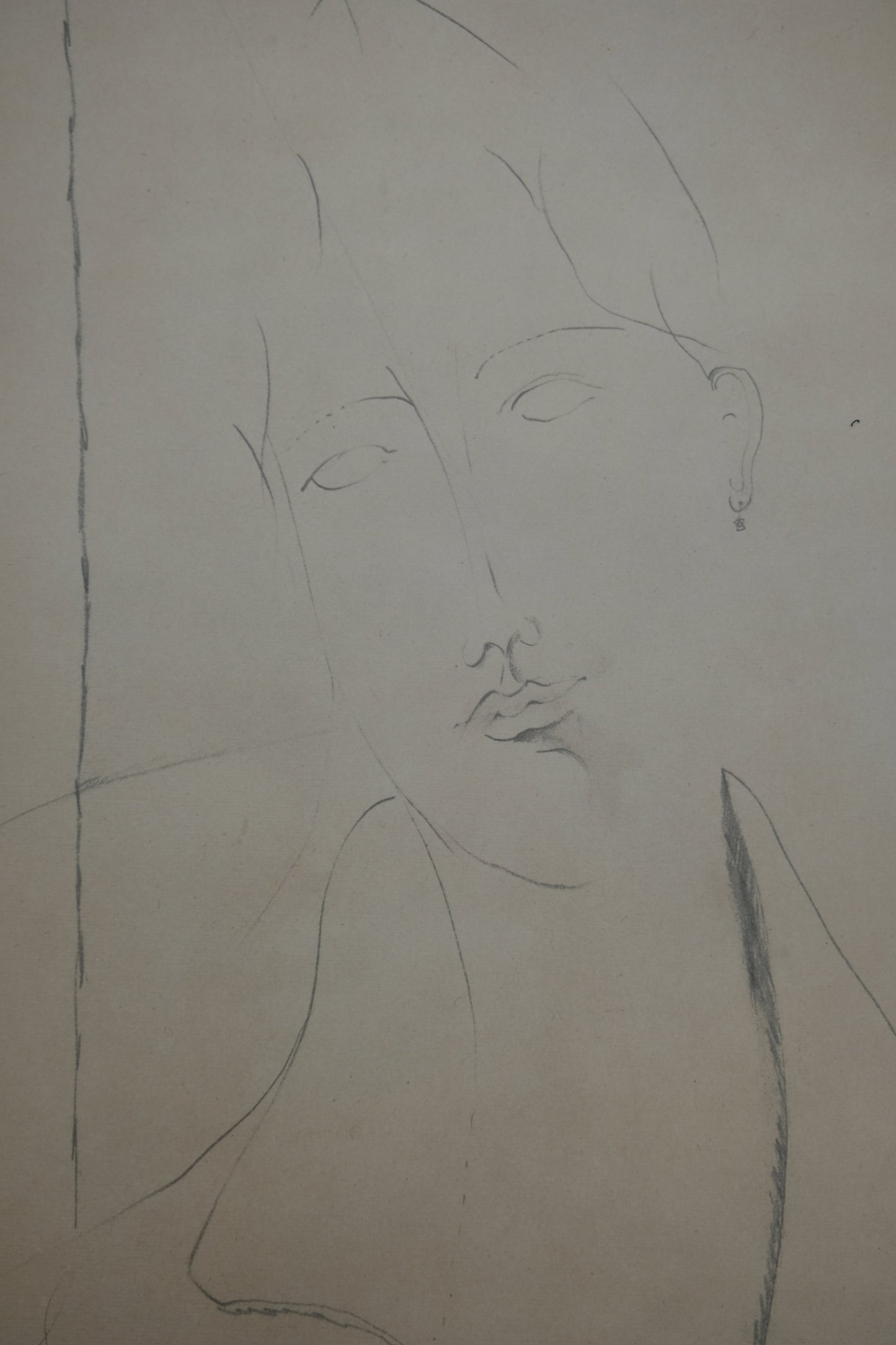 Amedeo MODIGLIANI : Esquisse d'une femme - Lithographie signée