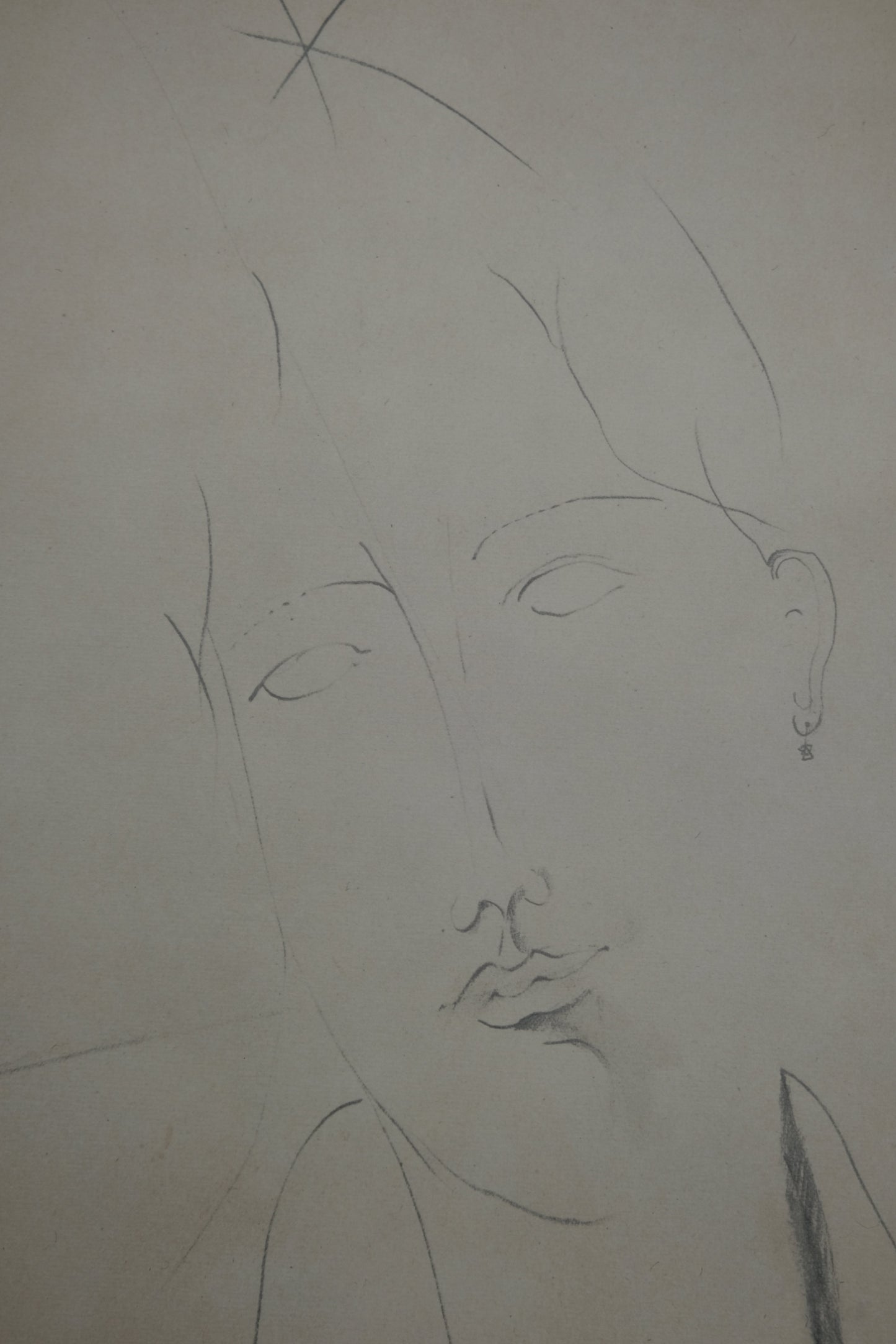 Amedeo MODIGLIANI : Esquisse d'une femme - Lithographie signée