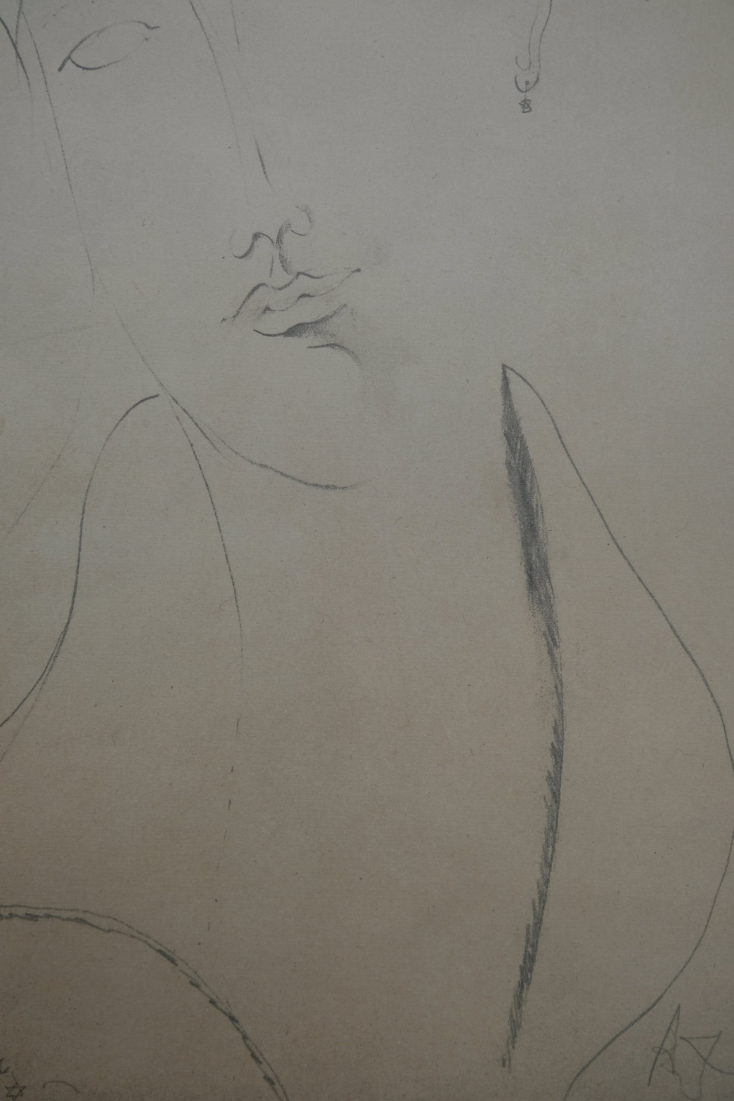 Amedeo MODIGLIANI : Esquisse d'une femme - Lithographie signée