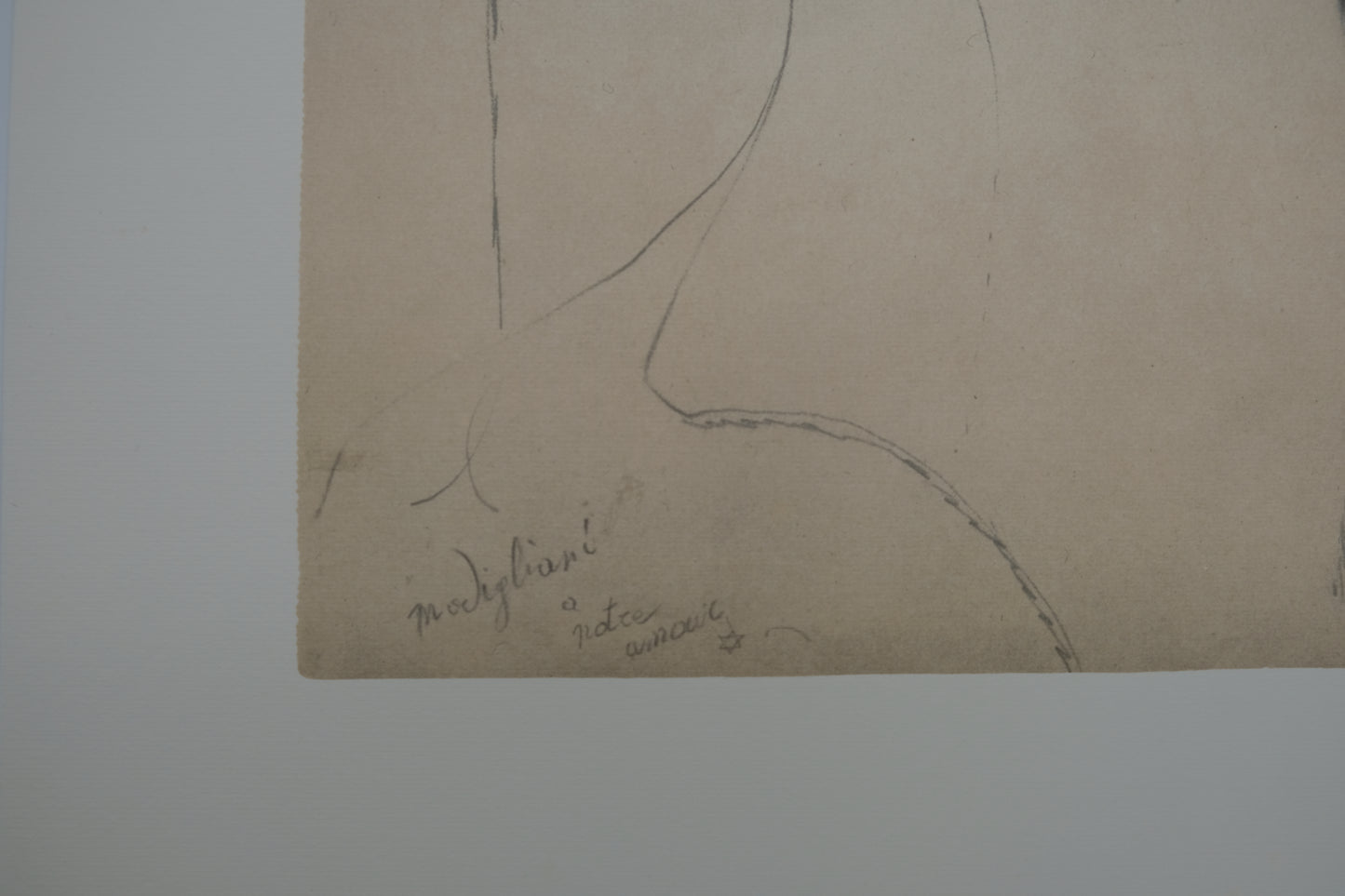 Amedeo MODIGLIANI : Esquisse d'une femme - Lithographie signée
