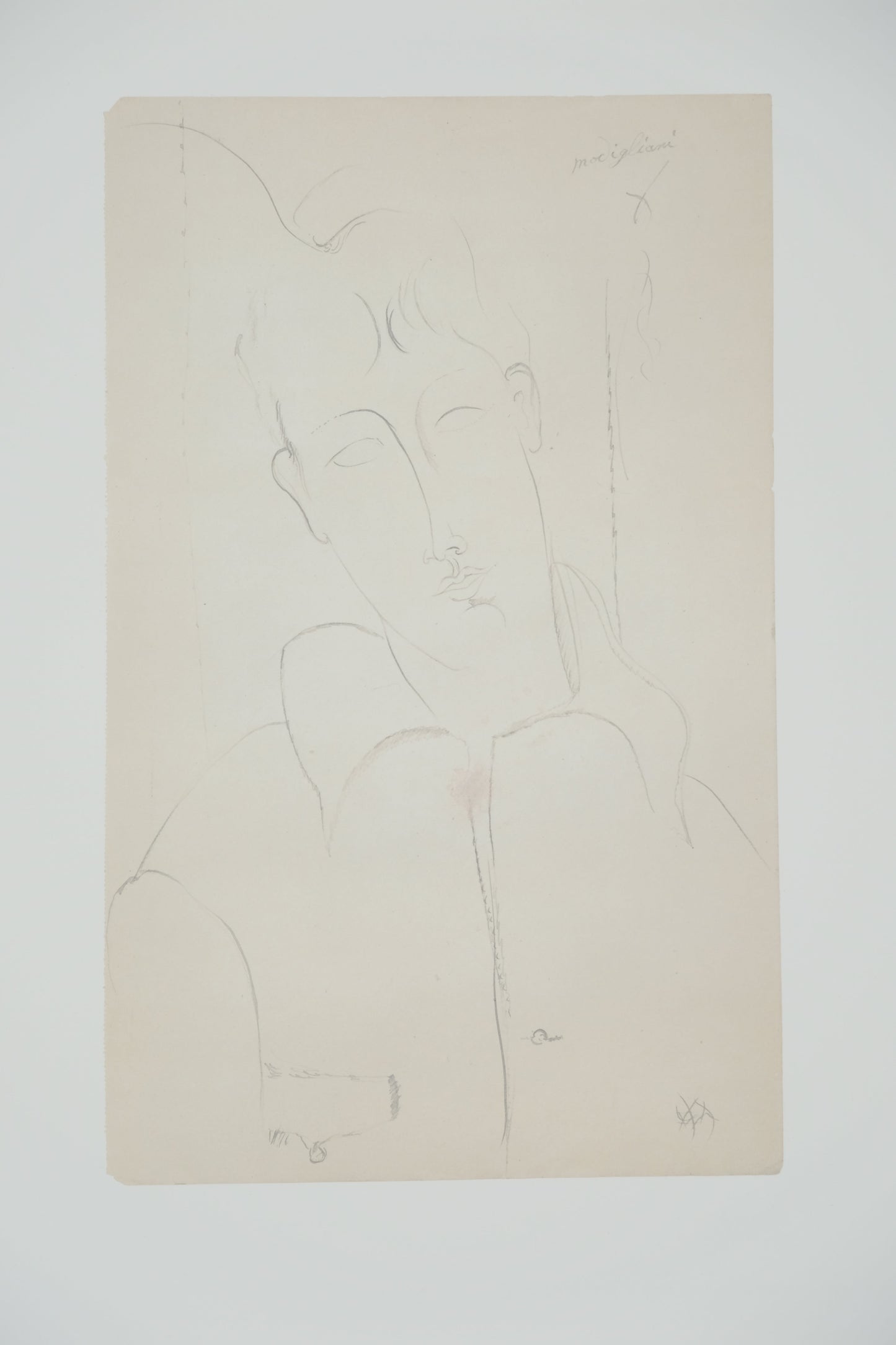 Amedeo MODIGLIANI : Jeune homme - Lithographie signée