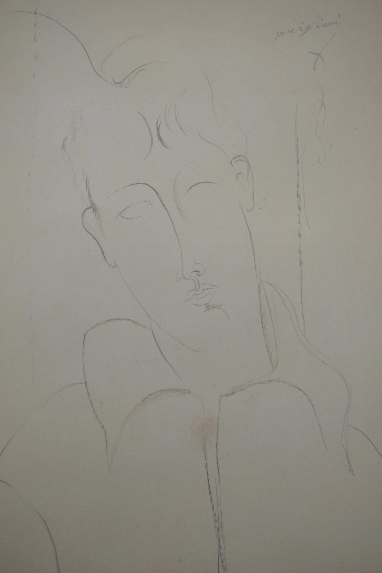 Amedeo MODIGLIANI : Jeune homme - Lithographie signée