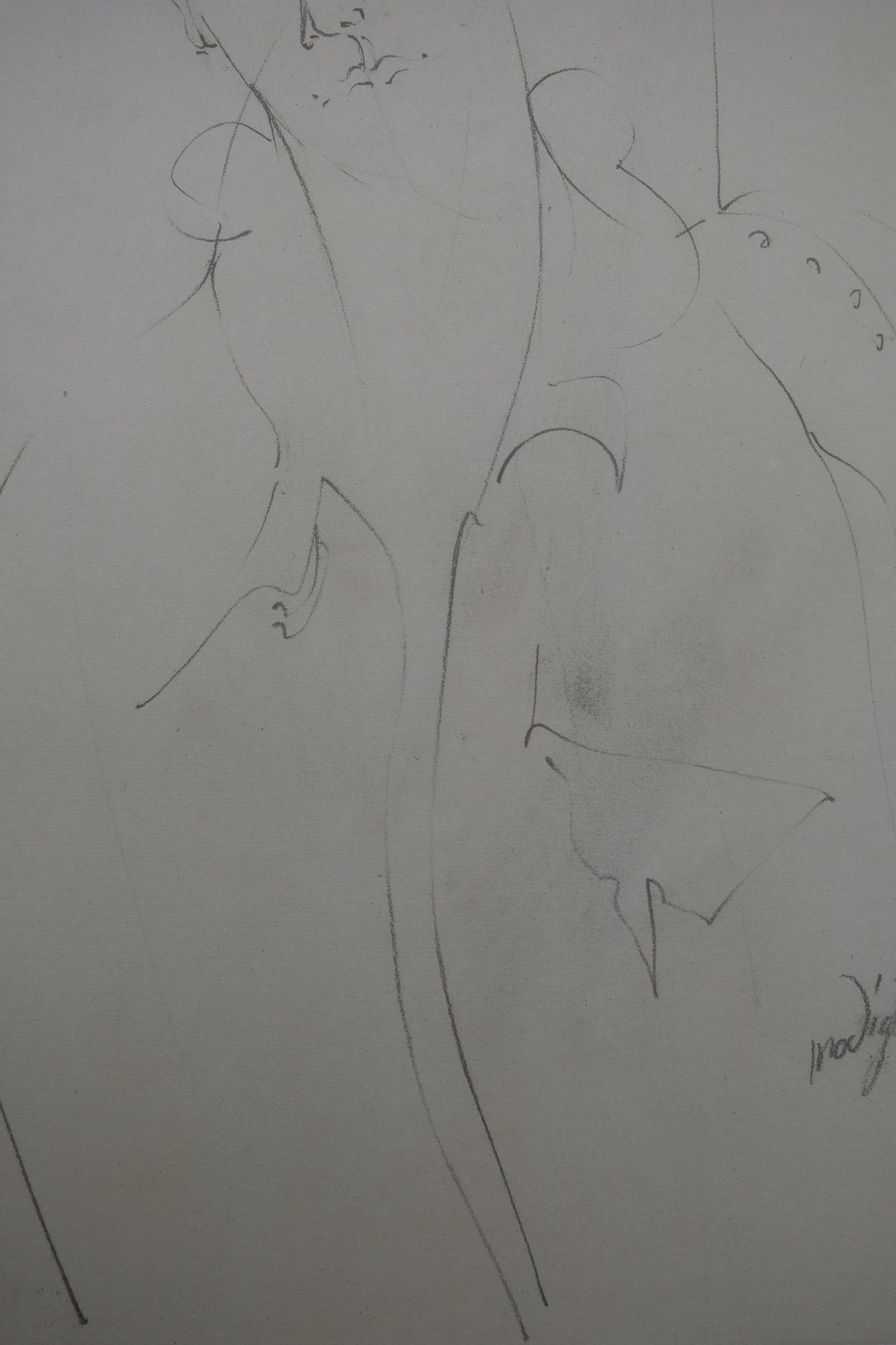 Amedeo MODIGLIANI : Portrait de Lunia pensive - Lithographie signée