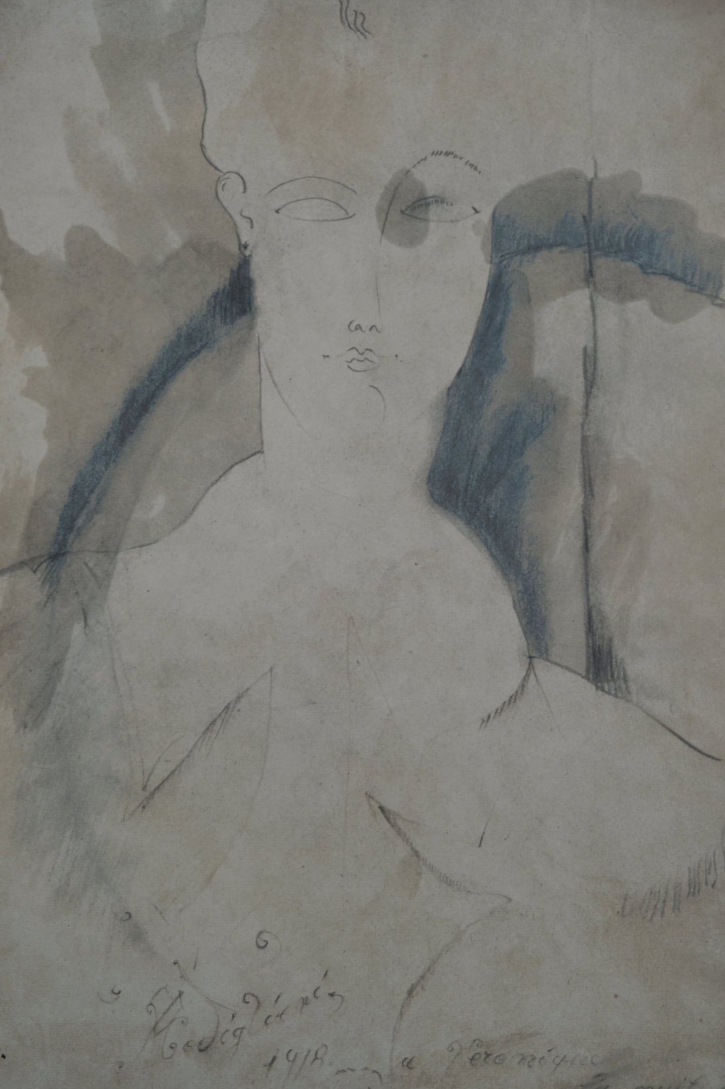 Amedeo MODIGLIANI : Portrait de Véronique - Lithographie signée
