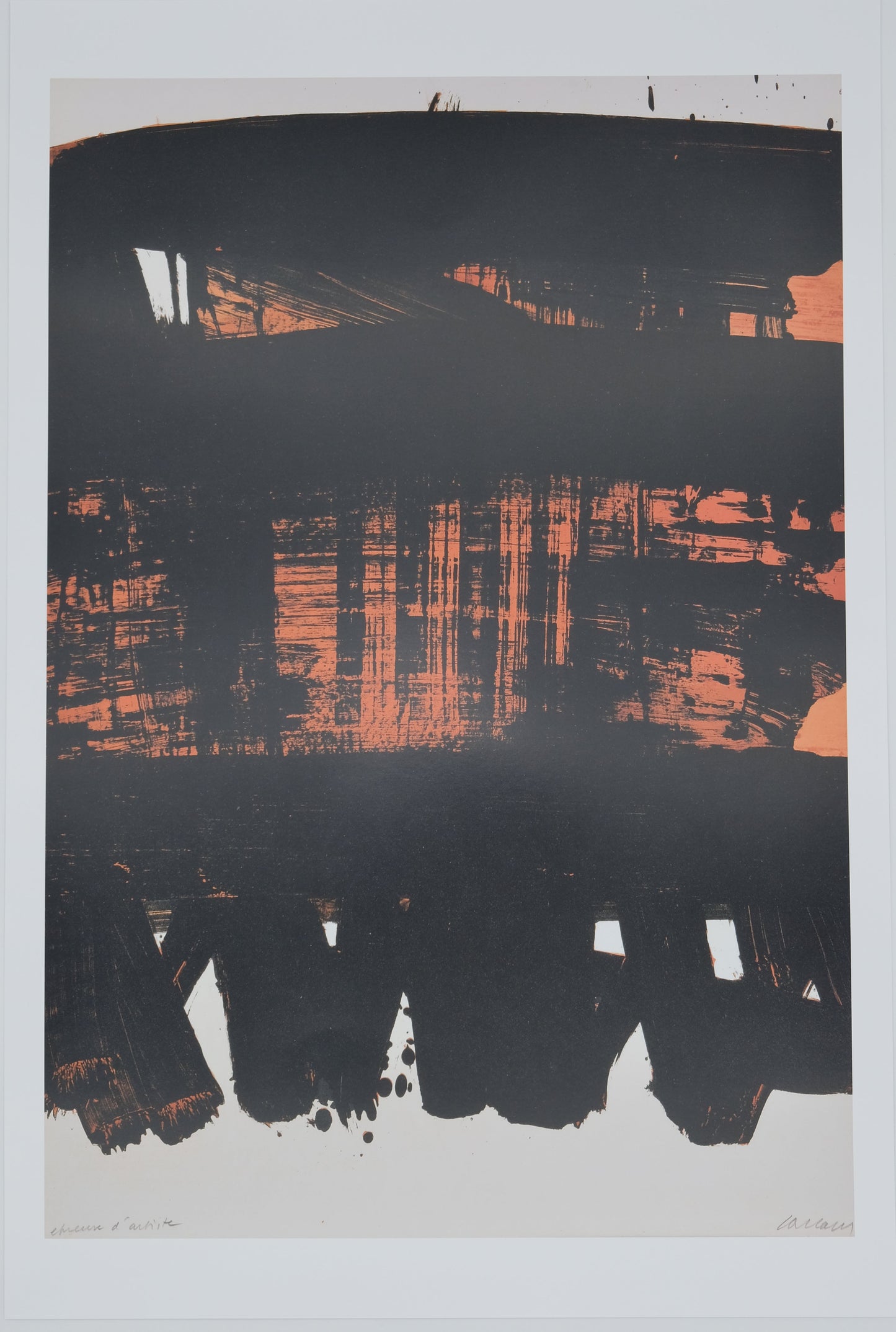 Pierre SOULAGES : Lithographie n°22 - Affiche originale signée