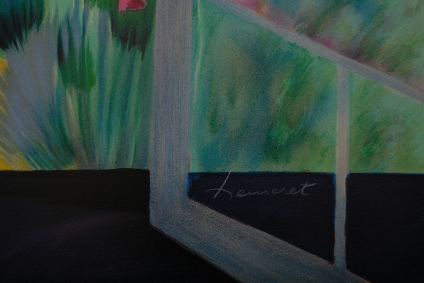 Claude HEMERET : La fenêtre ouverte - Lithographie originale signée