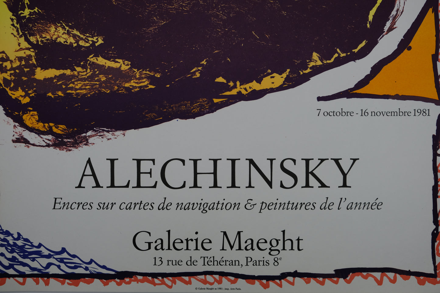 Pierre ALECHINSKY : Exposition 1981 - Lithographie originale
