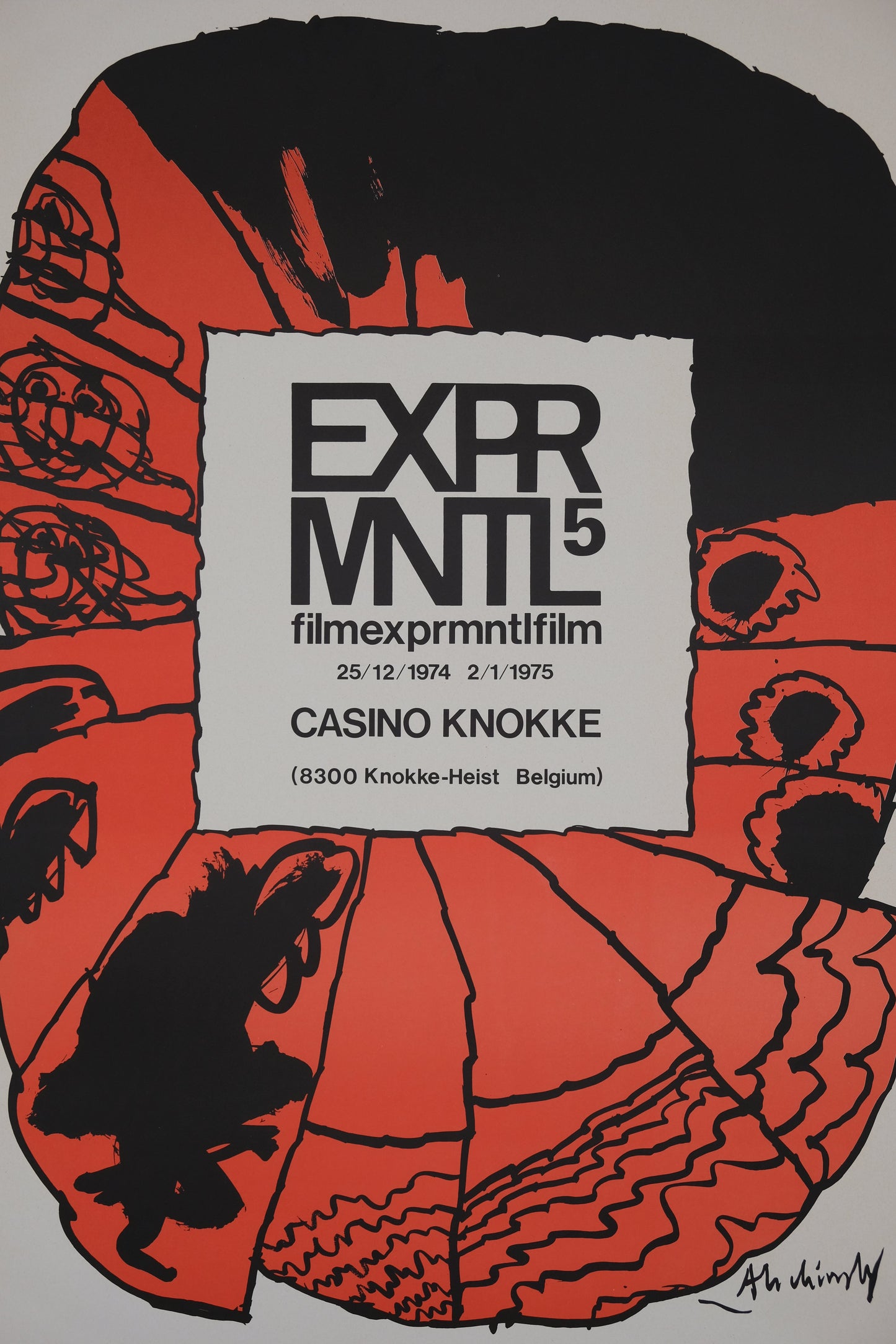 Pierre ALECHINSKY : Exprmntl 5 - Lithographie originale signée