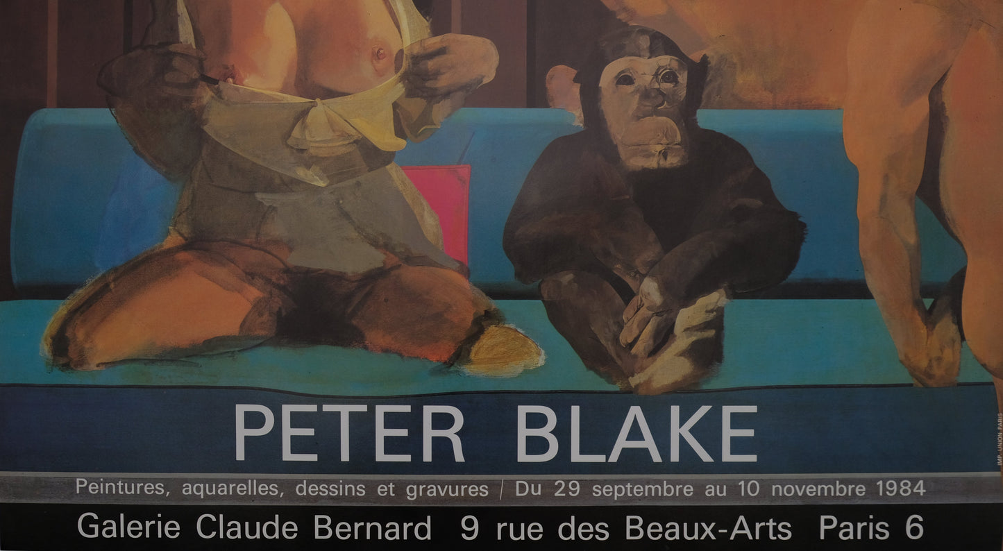 Peter BLAKE : Le couple et le singe - Affiche originale en couleurs