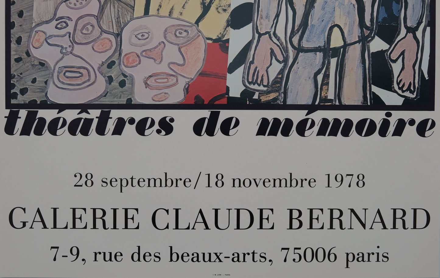 Jean DUBUFFET : Expo 1978 - Affiche originale en couleurs