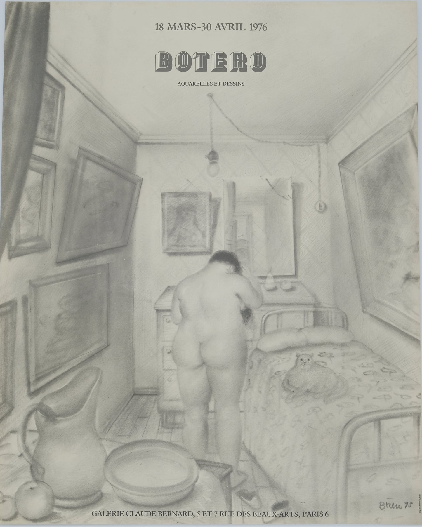 Fernando BOTERO : La toilette - Affiche originale signée