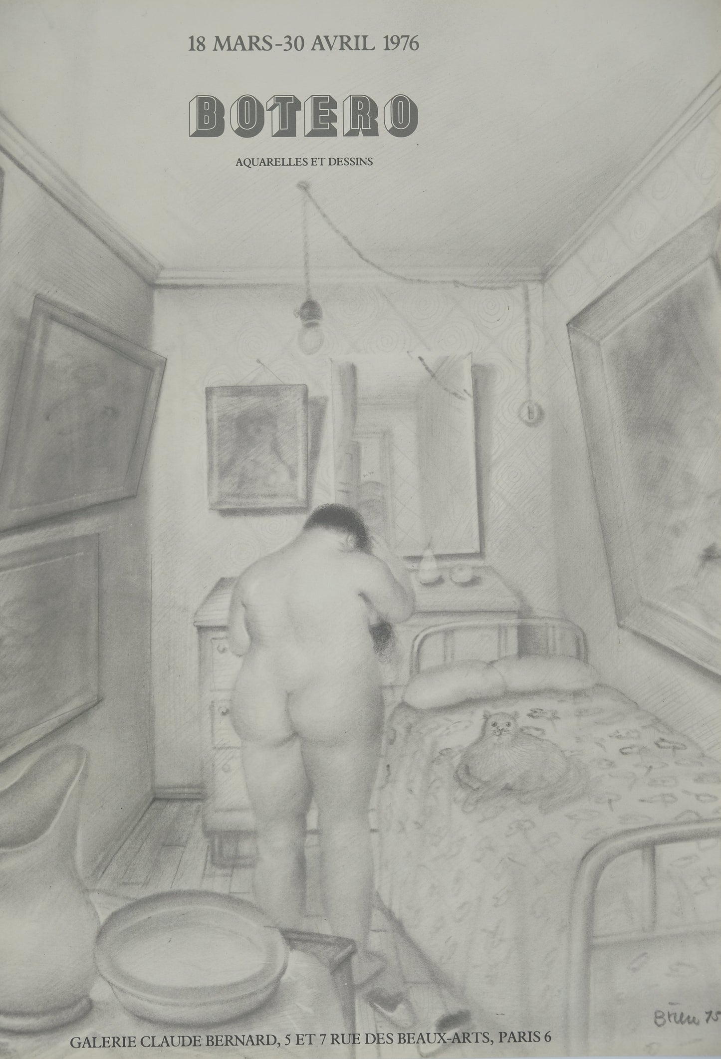 Fernando BOTERO : La toilette - Affiche originale signée