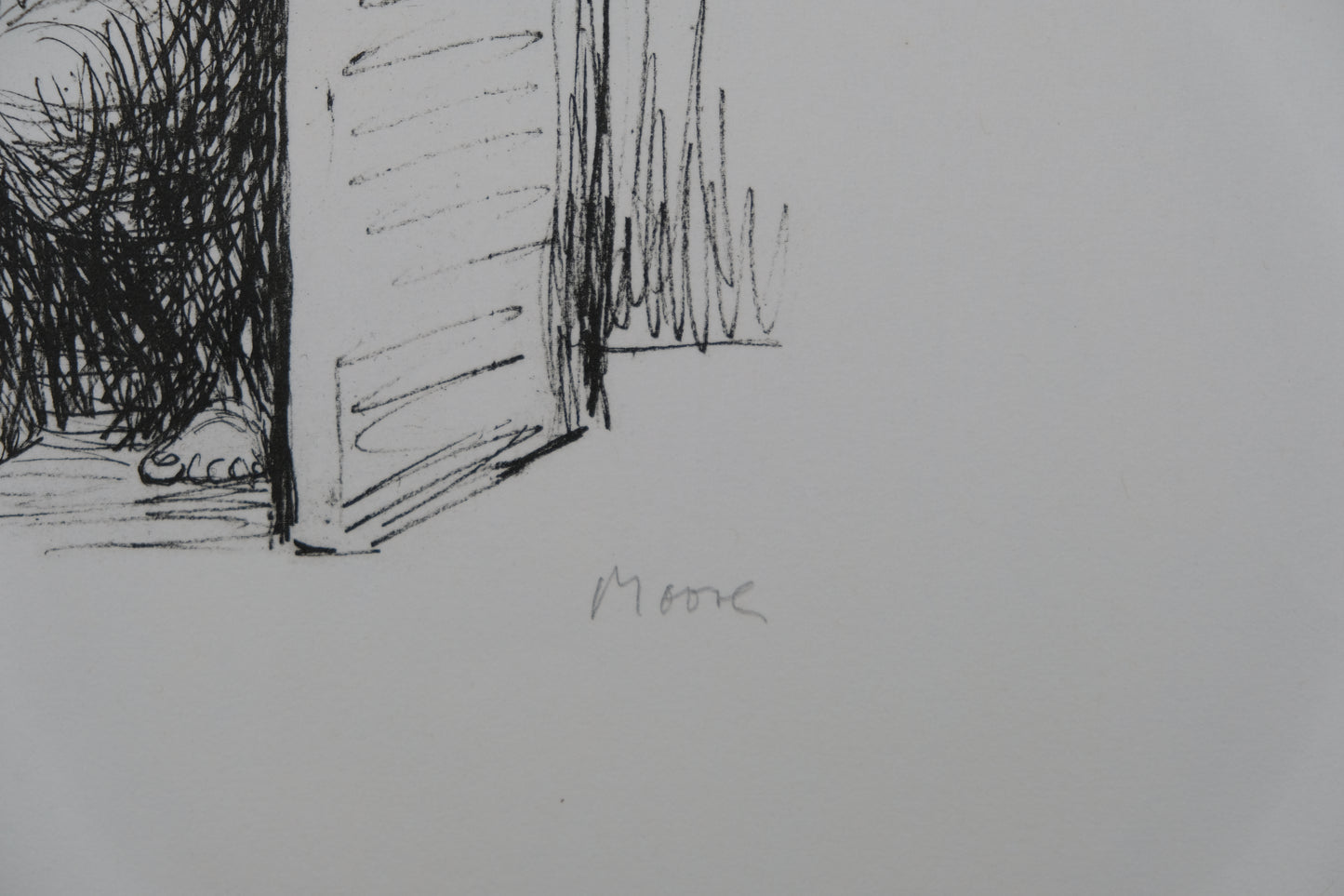 Henry MOORE : Femme assise dans un fauteuil - Lithographie originale signée