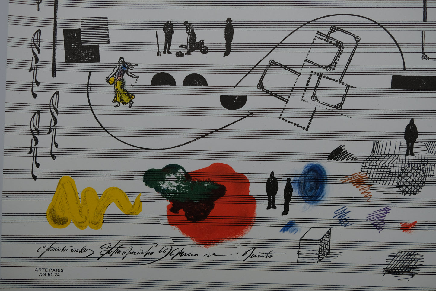 Saul STEINBERG : Nuits de la Fondation Maeght - Lithographie originale