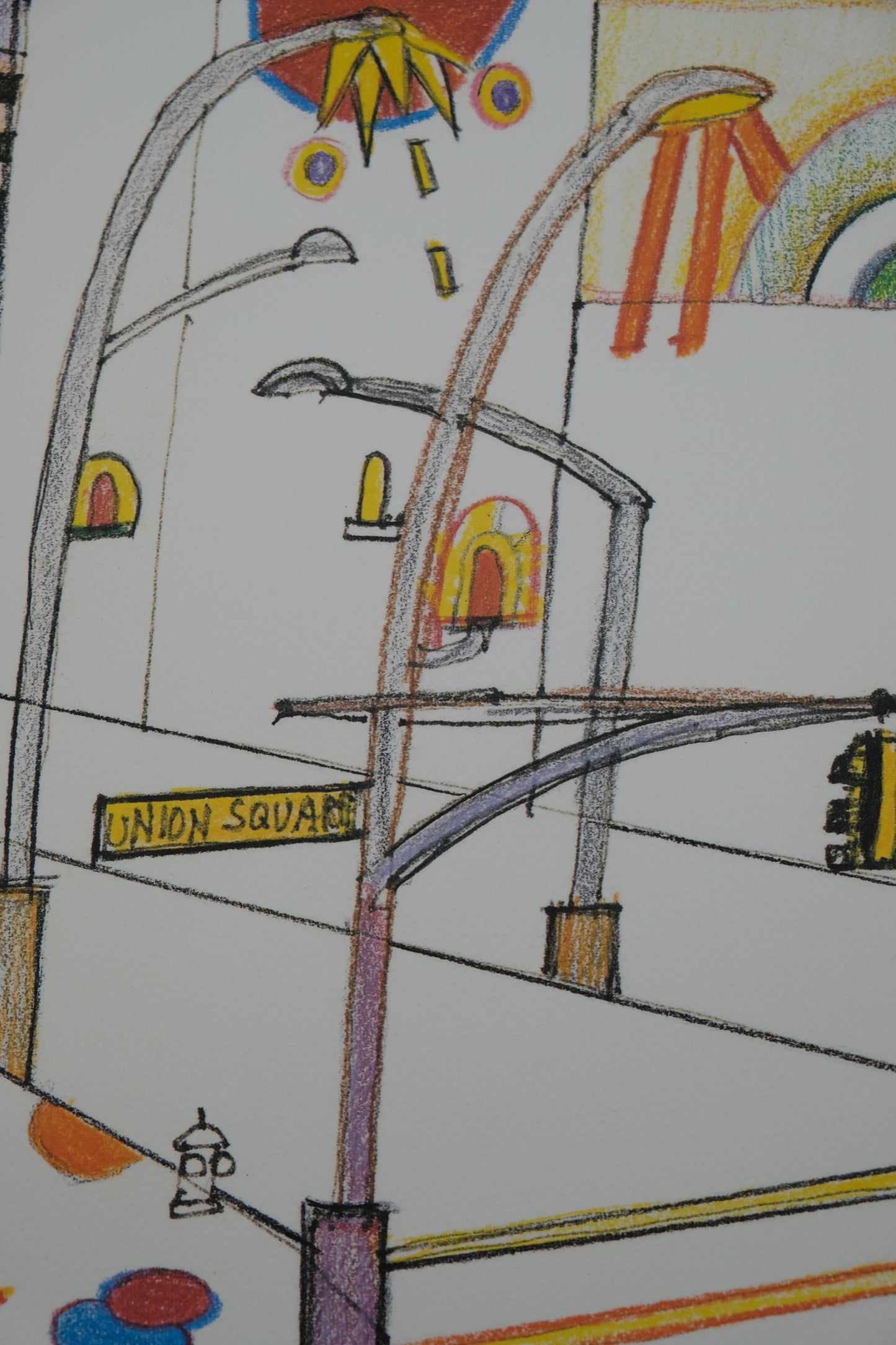 Saul STEINBERG : Union Square - Affiche originale