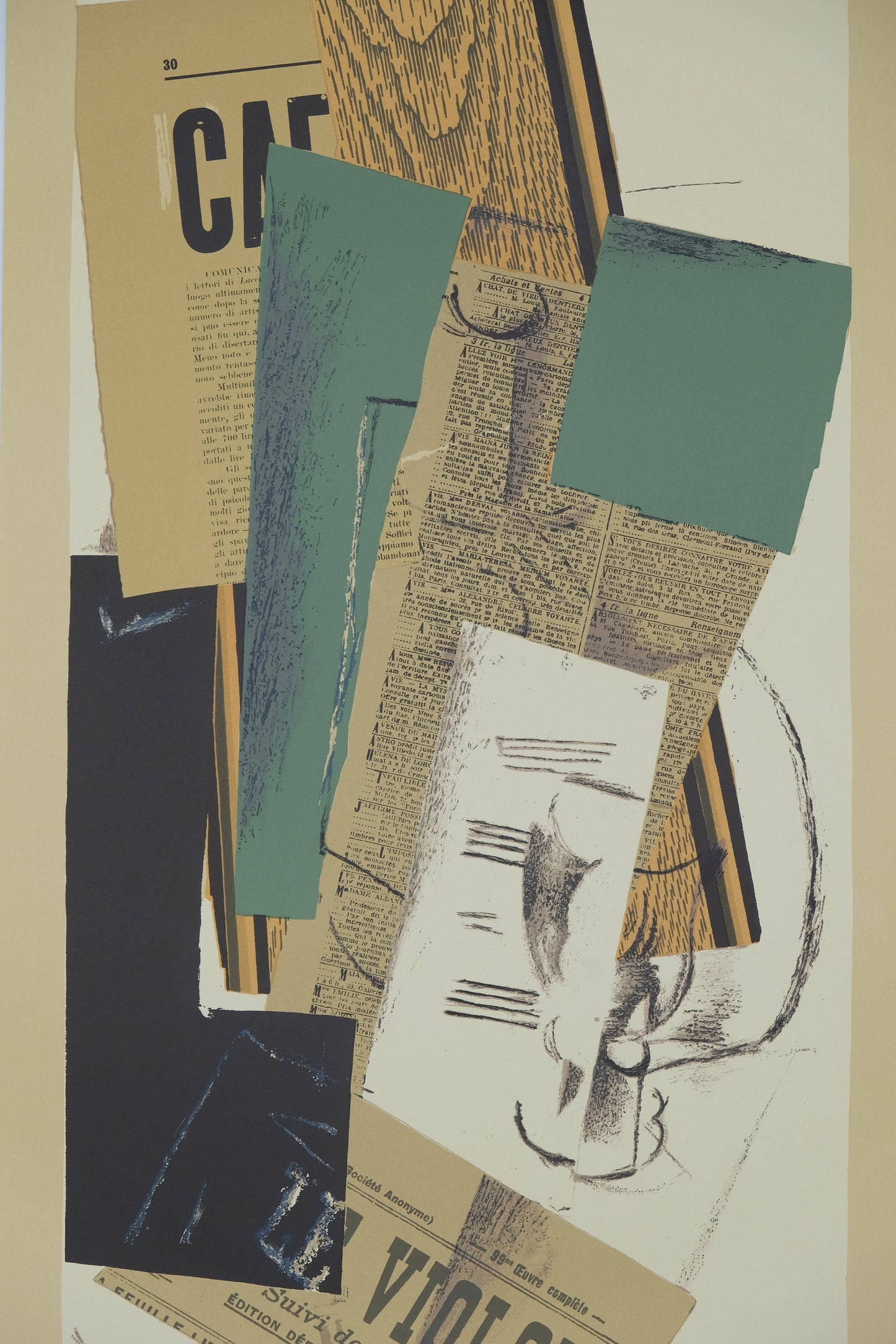 George BRAQUE : Papiers collés - Affiche originale