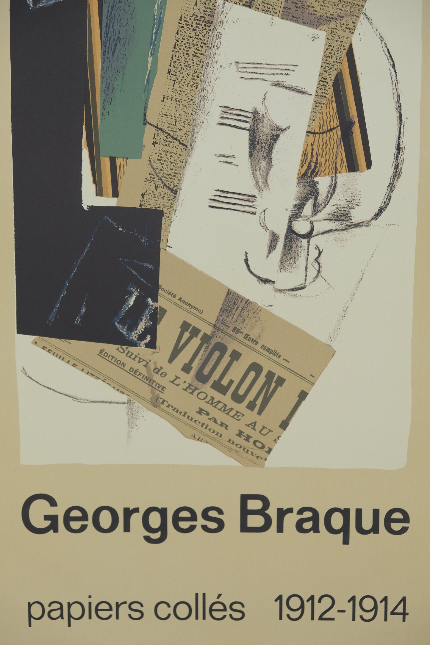 George BRAQUE : Papiers collés - Affiche originale