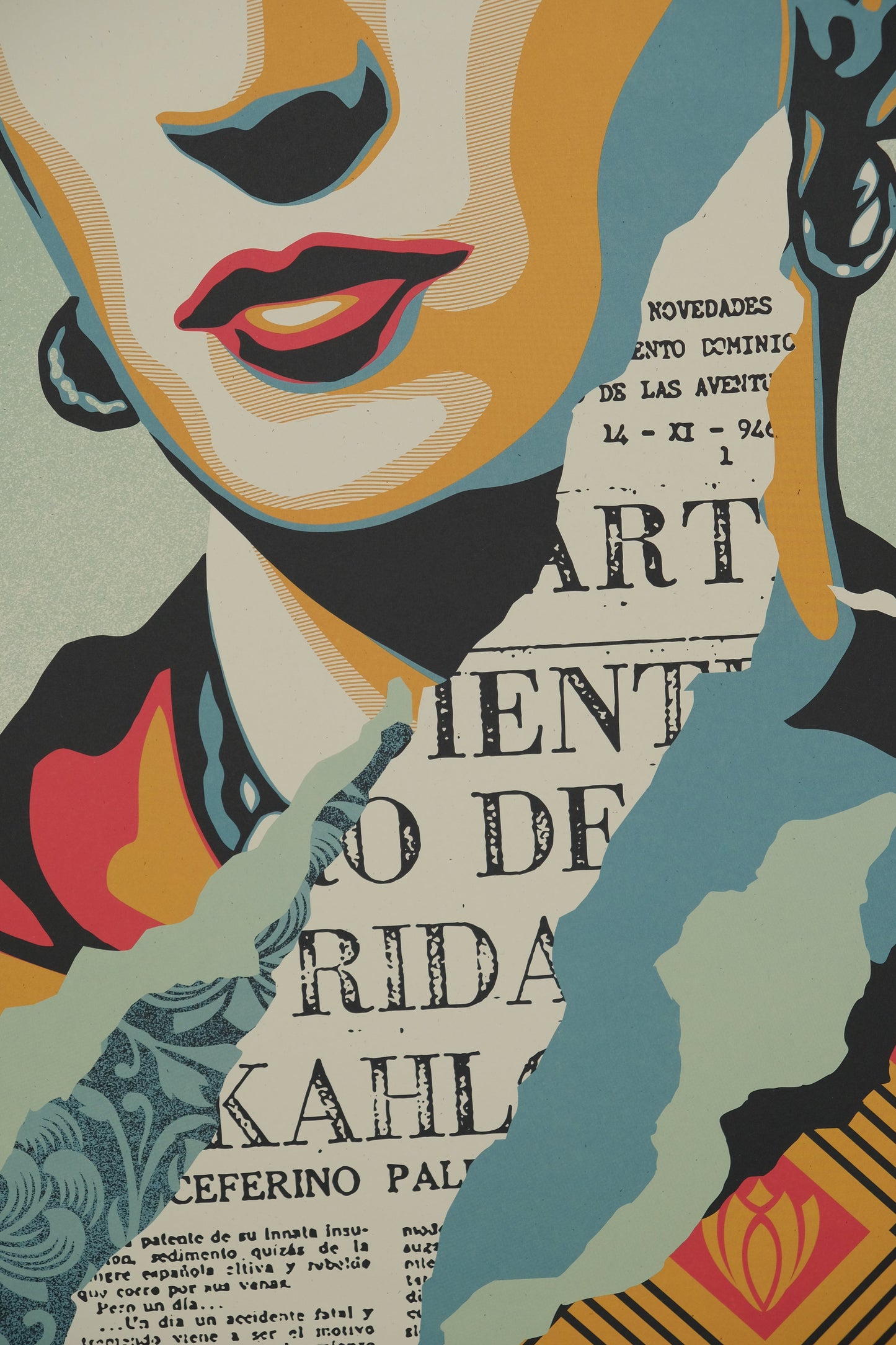 Shepard FAIREY (OBEY) : Frida KAHLO - Lithographie originale signée