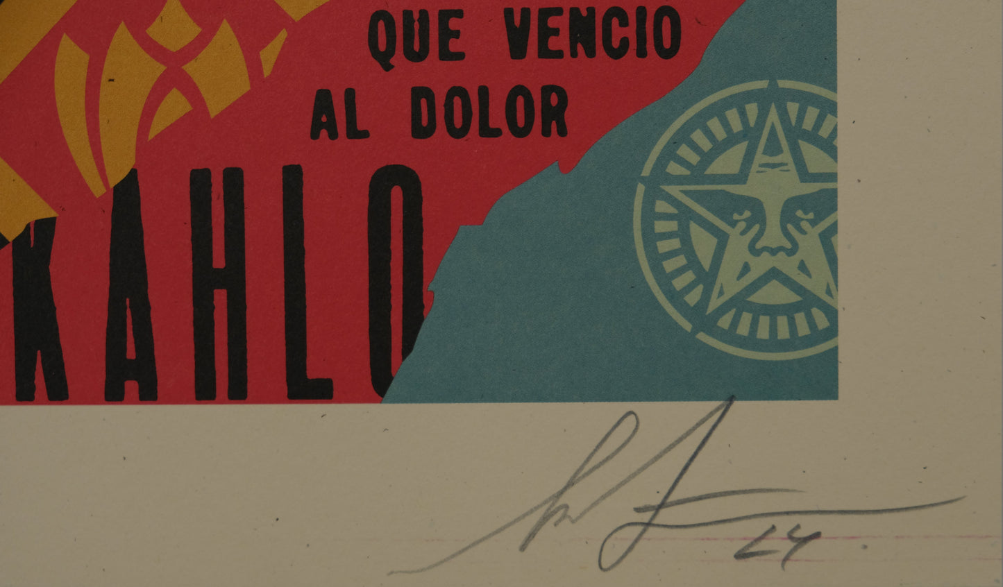 Shepard FAIREY (OBEY) : Frida KAHLO - Lithographie originale signée