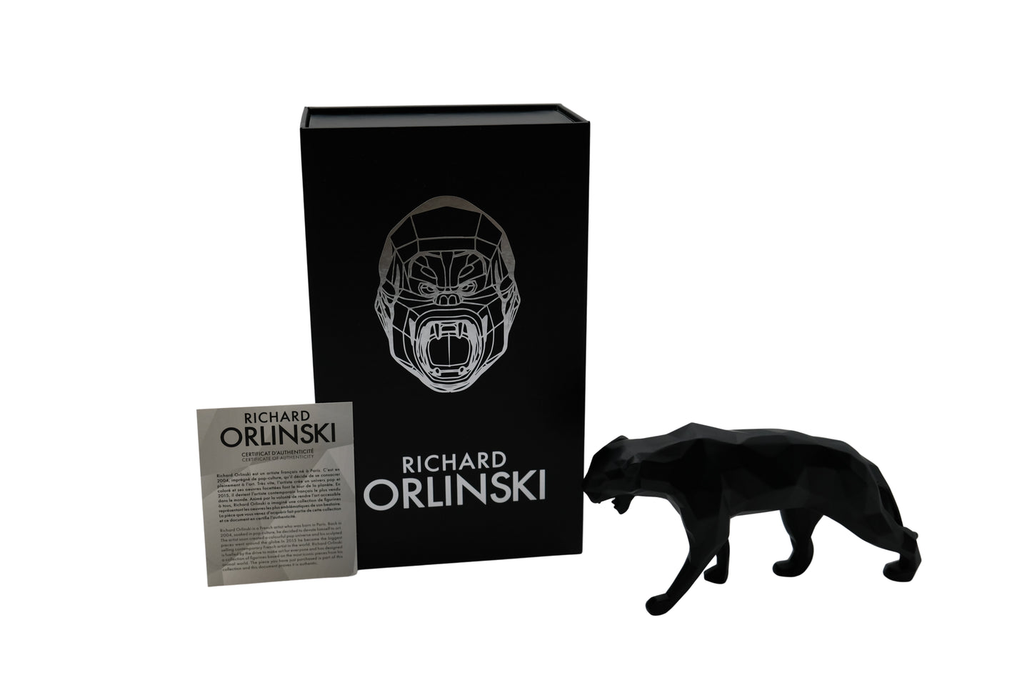 Richard ORLINSKI : Panther Spirit (Matte Black edition) - Sculpture originale