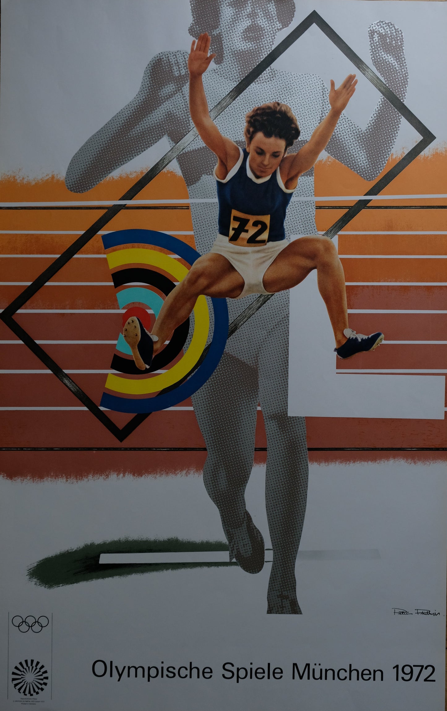 Peter PHILLIPS : Athletisme - Lithographie originale signée