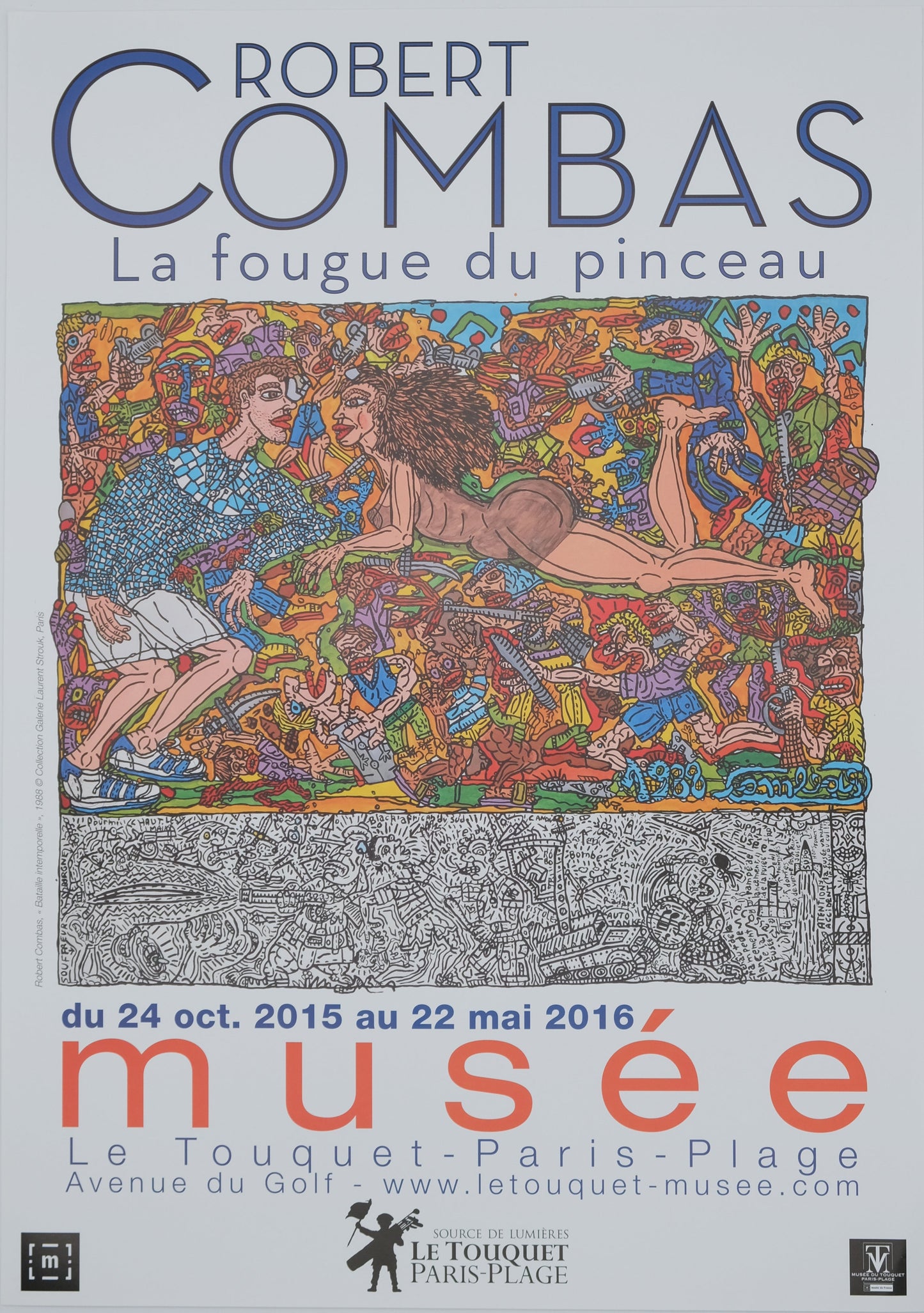Robert COMBAS : Bataille intemporelle - Affiche originale