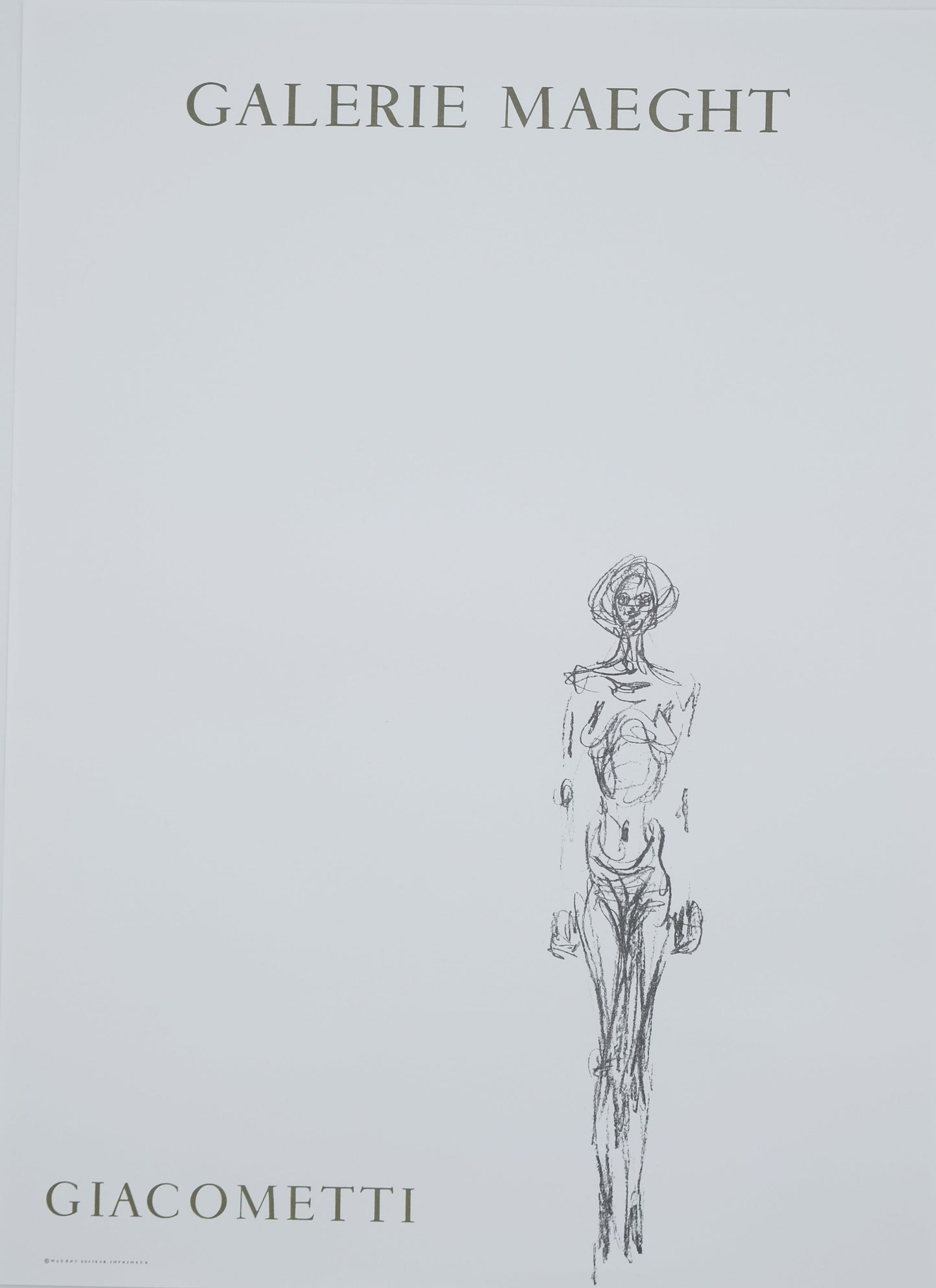 Alberto GIACOMETTI : Femme nue de face - Lithographie originale