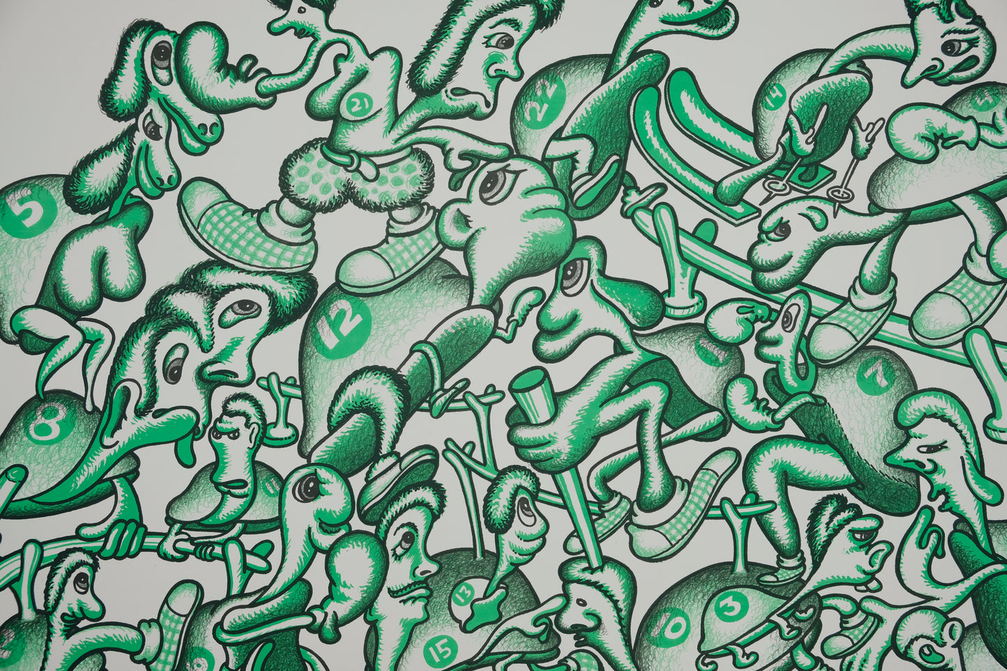 Peter SAUL : Les athlètes des JO - Lithographie originale signée