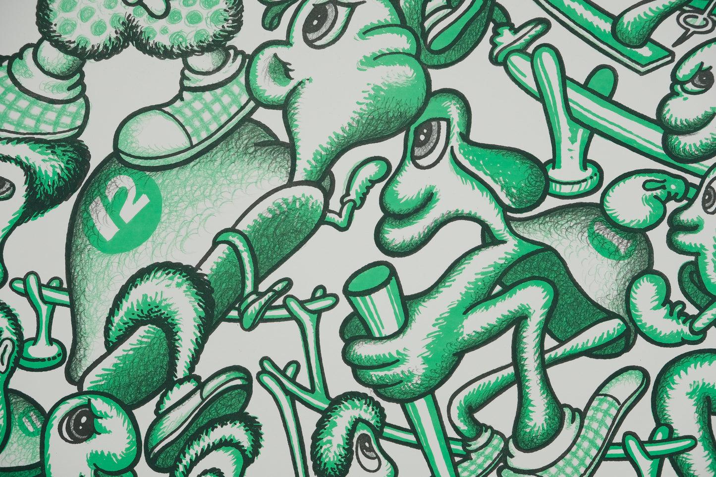 Peter SAUL : Les athlètes des JO - Lithographie originale signée