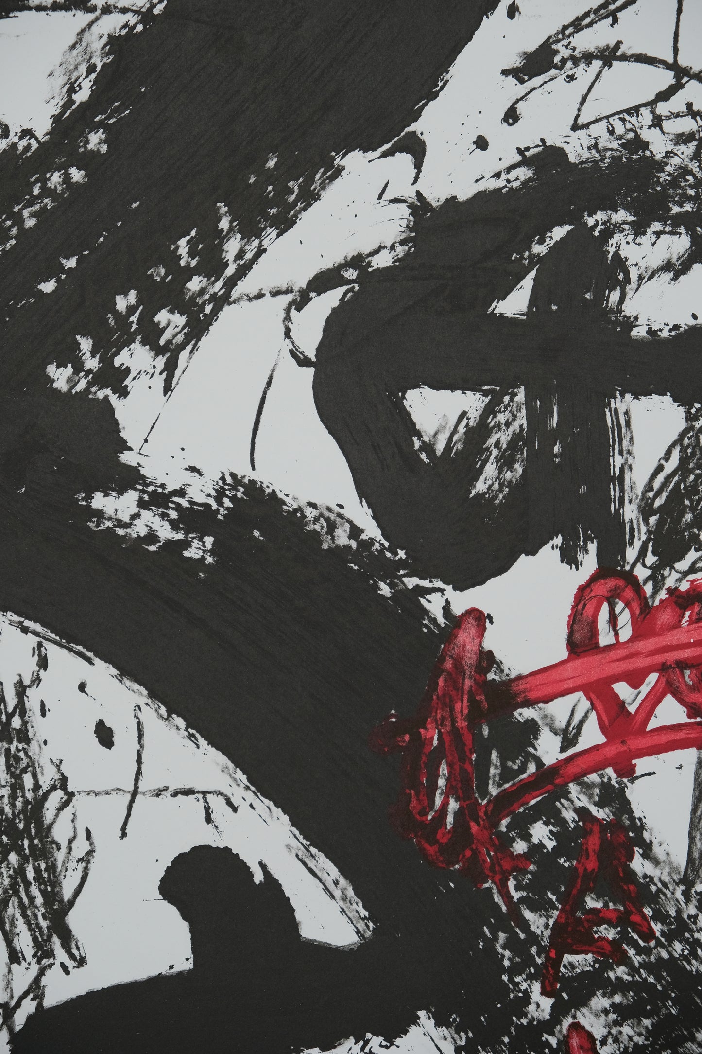 Antoni TAPIES : Composition abstraite - Lithographie originale