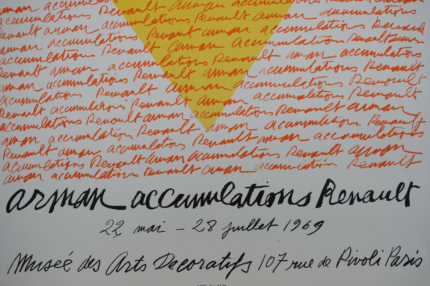 ARMAN : Accumulation Renault - Lithographie originale signée