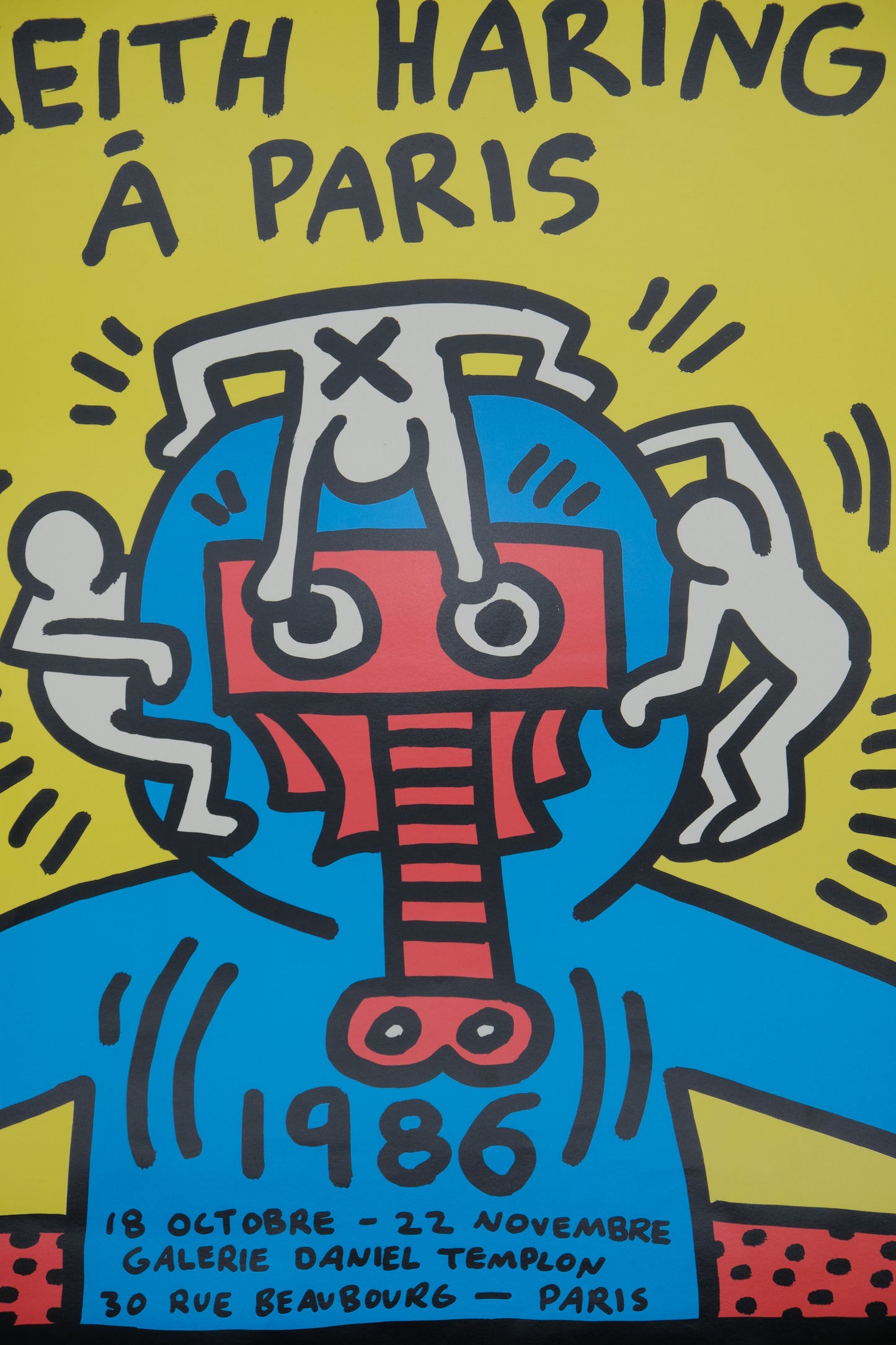 Keith HARING : Galerie Templon - Affiche originale signée