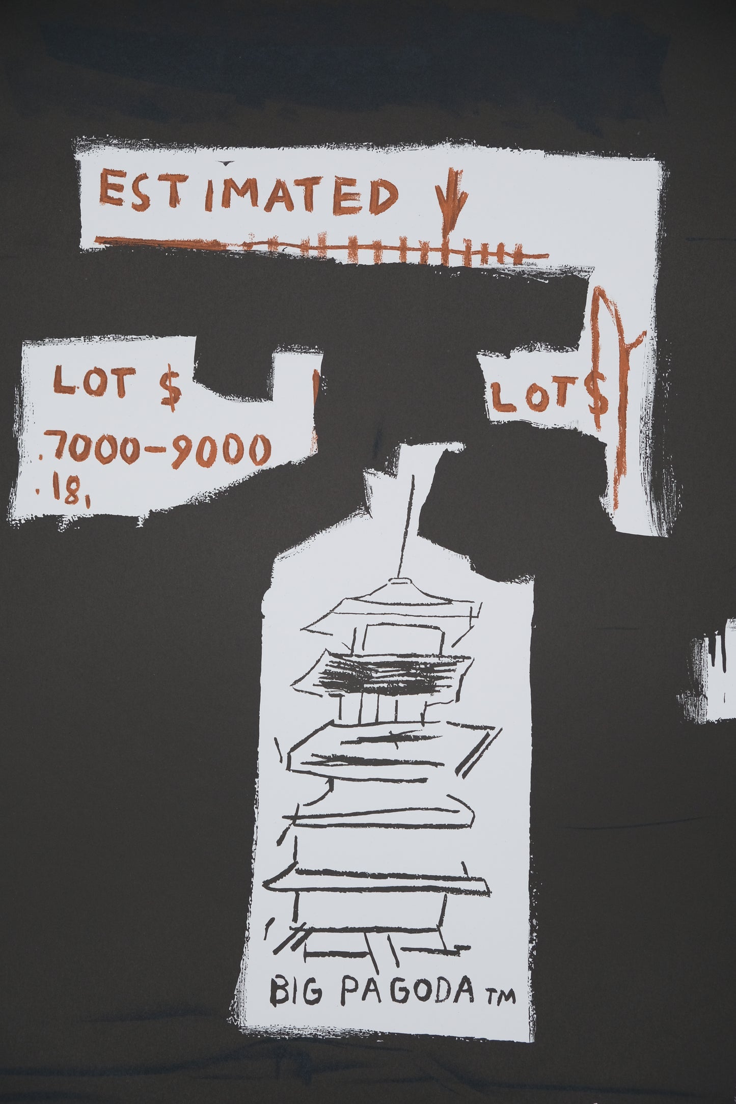 Jean Michel BASQUIAT : Big Pagoda - Lithographie signée