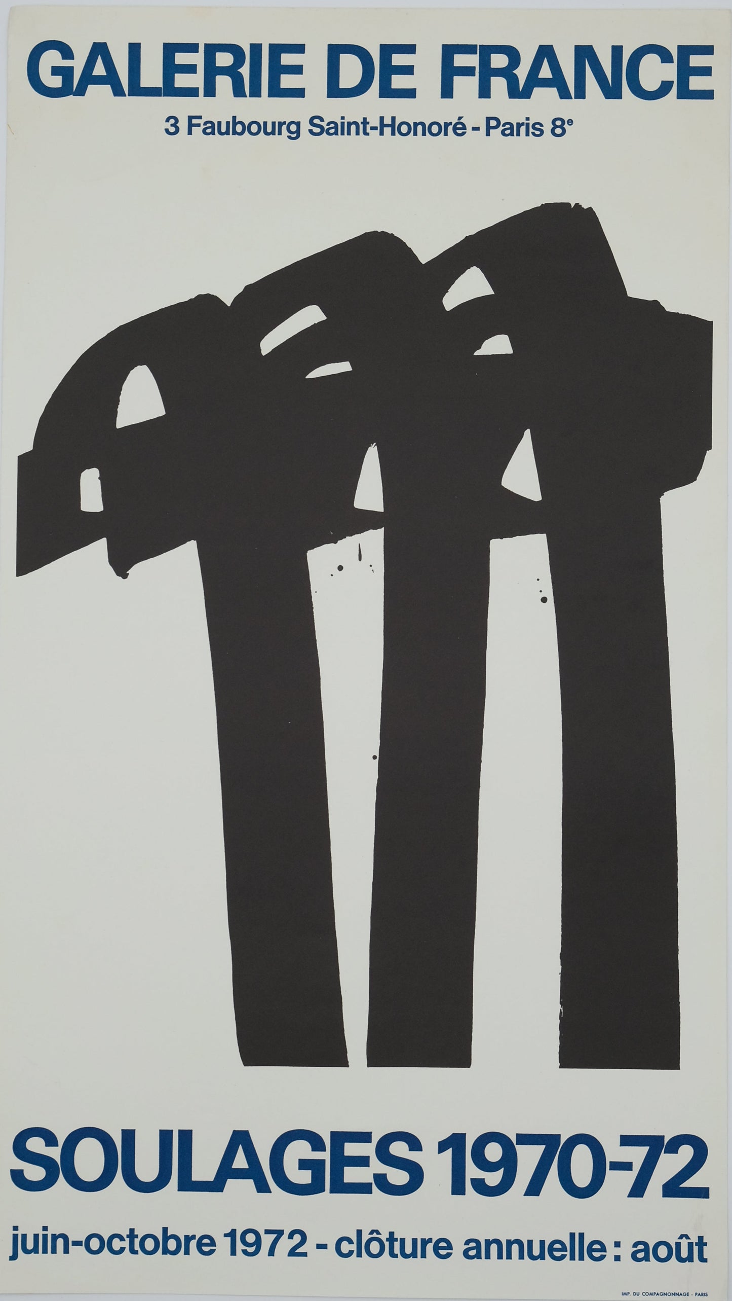 Pierre SOULAGES : Lithographie n°28 - Lithographie