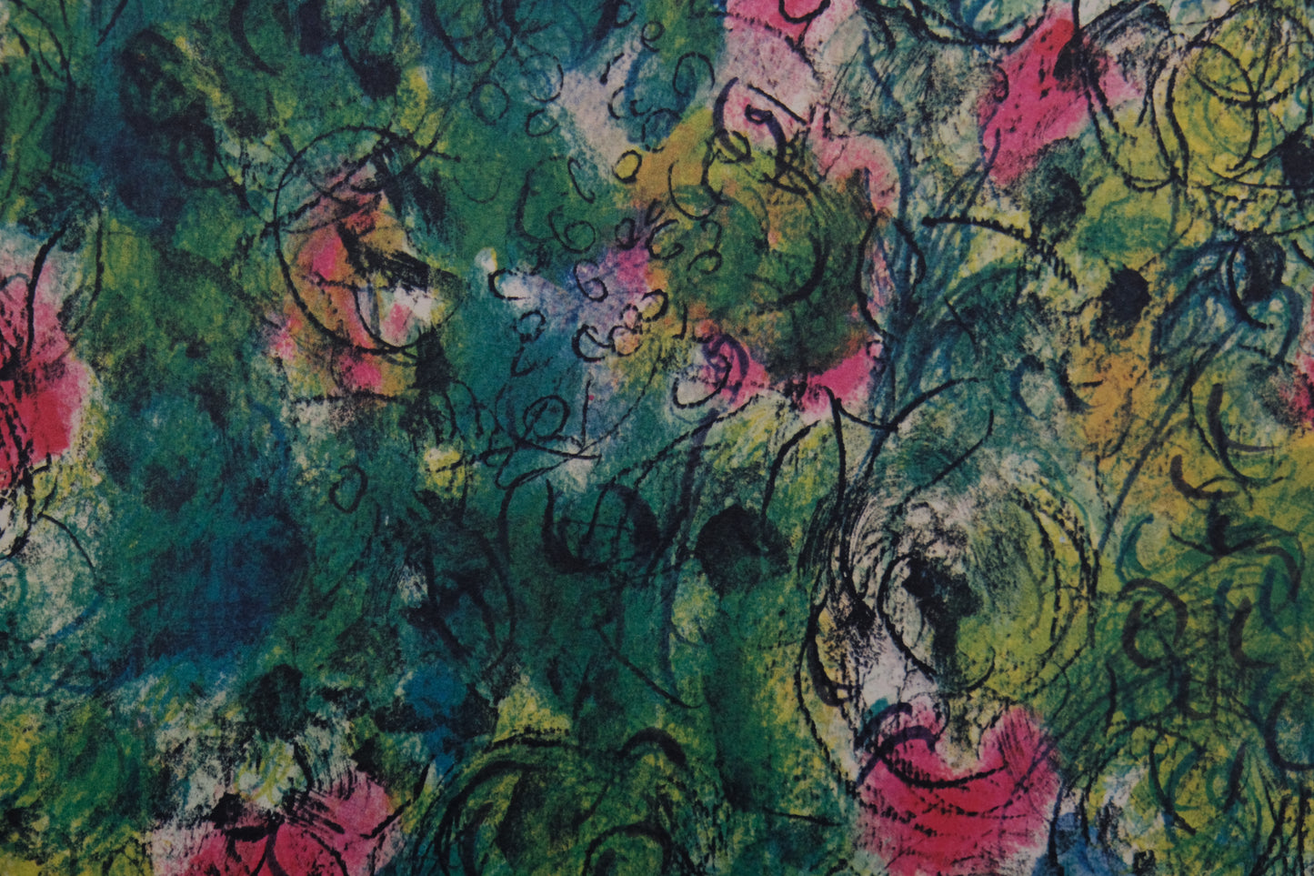 Marc CHAGALL : Bouquet multicolore - Affiche originale en couleurs
