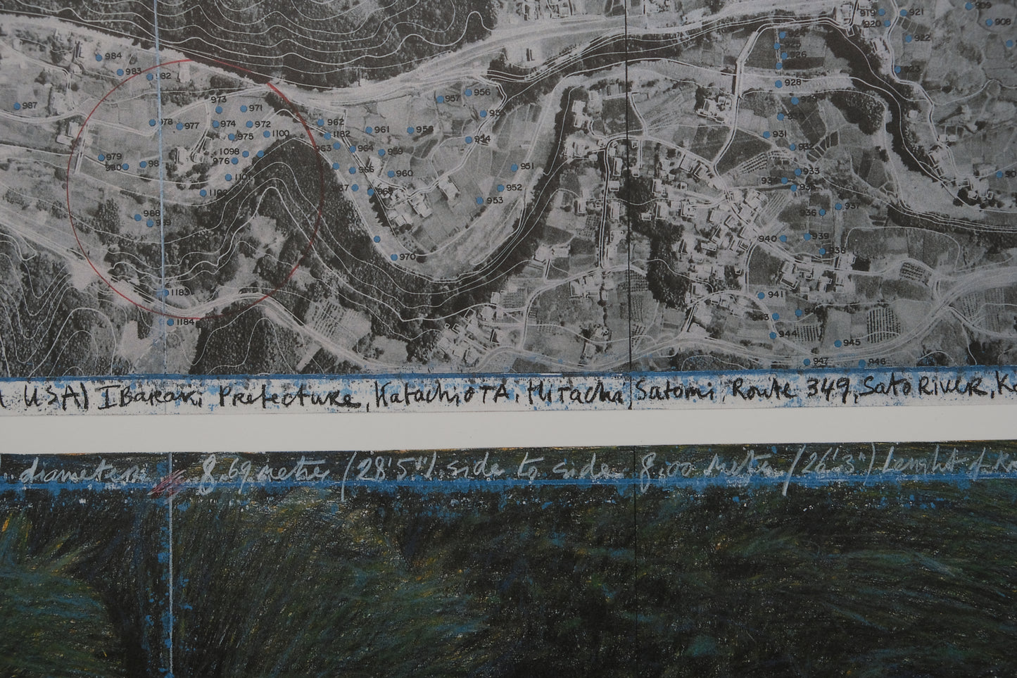 CHRISTO : The umbrellas blue - Affiche originale