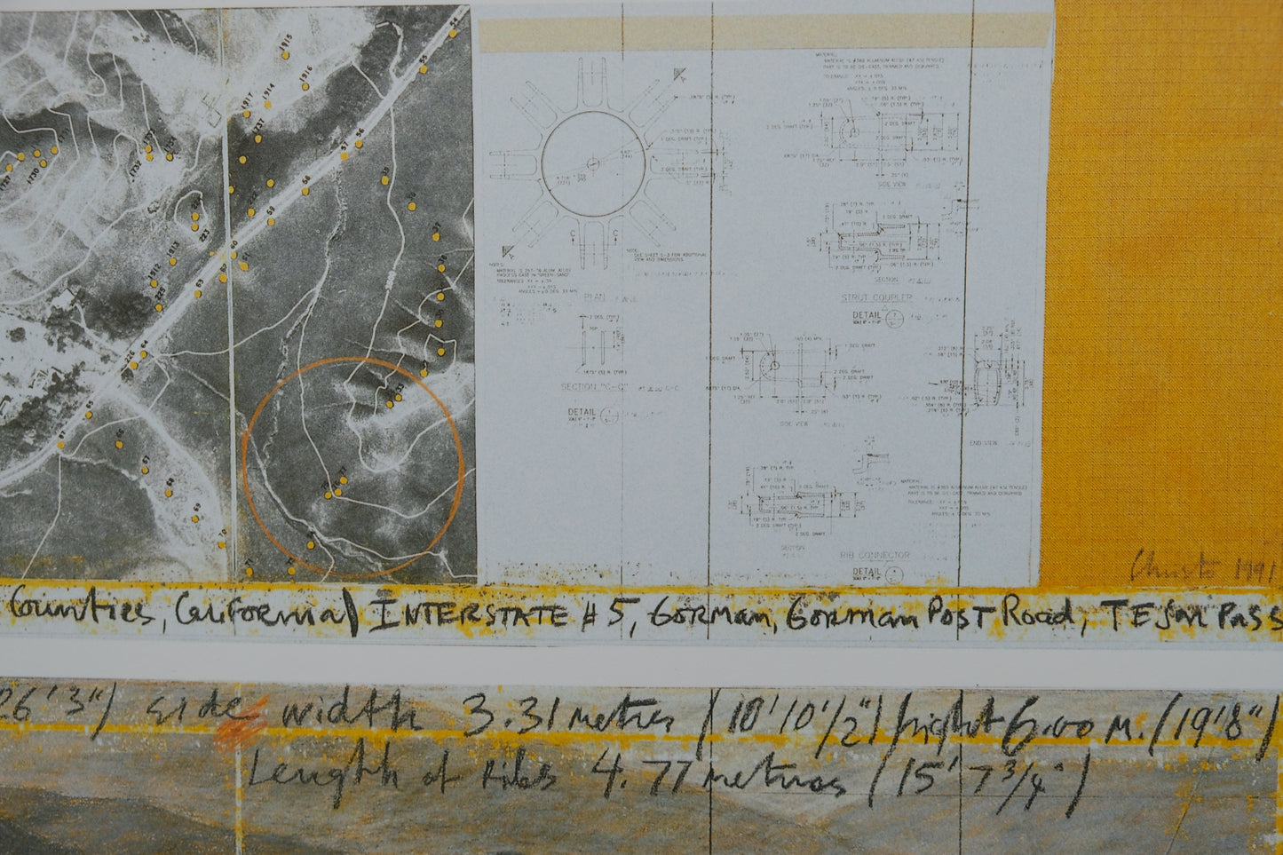 CHRISTO : The umbrellas yellow - Affiche originale