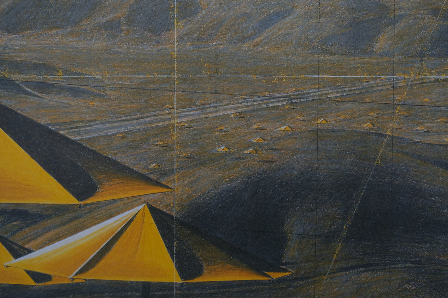 CHRISTO : The umbrellas yellow - Affiche originale
