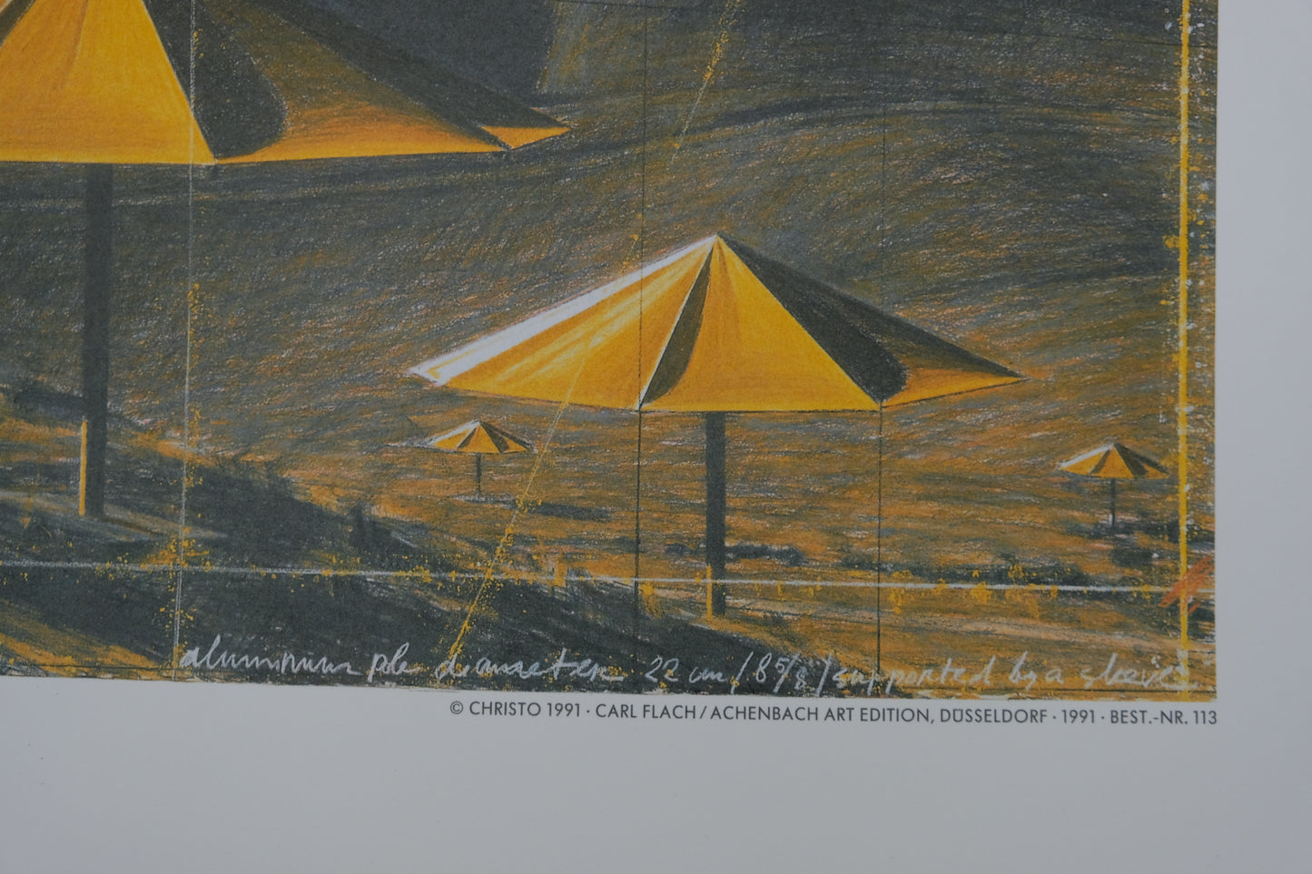 CHRISTO : The umbrellas yellow - Affiche originale